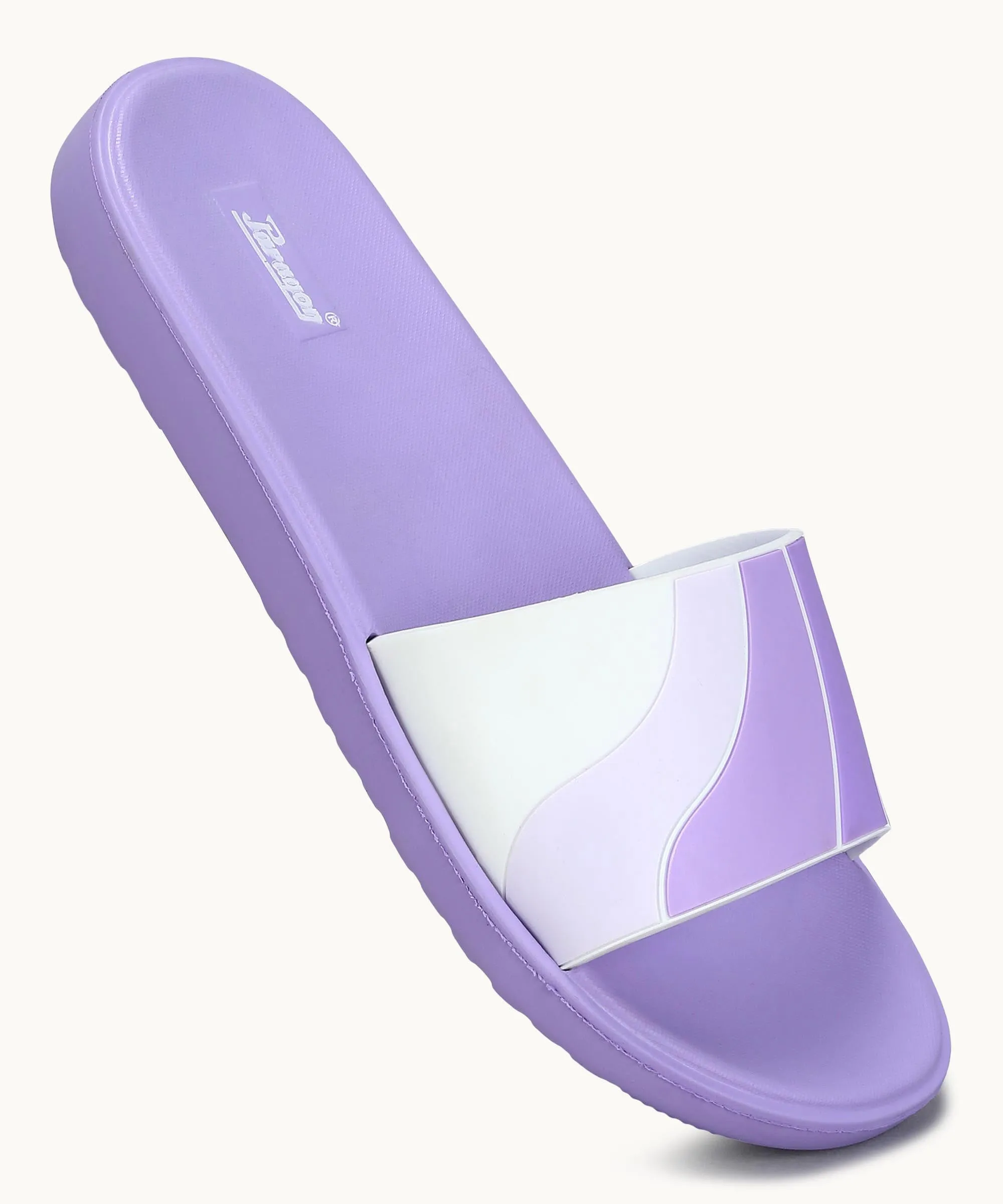 microfiber Paragon Women's Purple Sliders with Cushioned Sole for Everyday Use