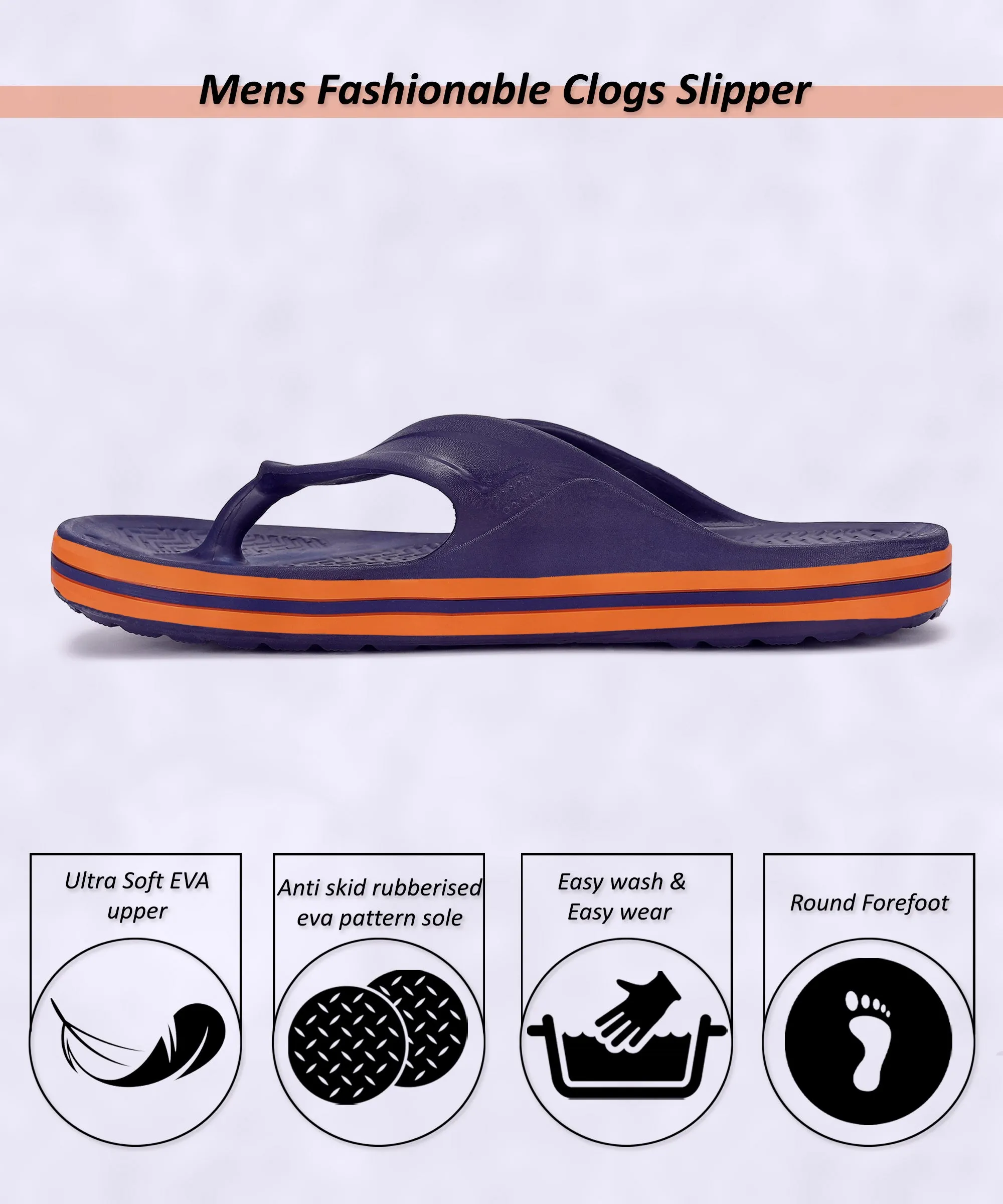 Paragon EVK3414G Men Slippers | Lightweight Flipflops for Indoor & Outdoor | Casual & Comfortable | For Everyday Use Arch support