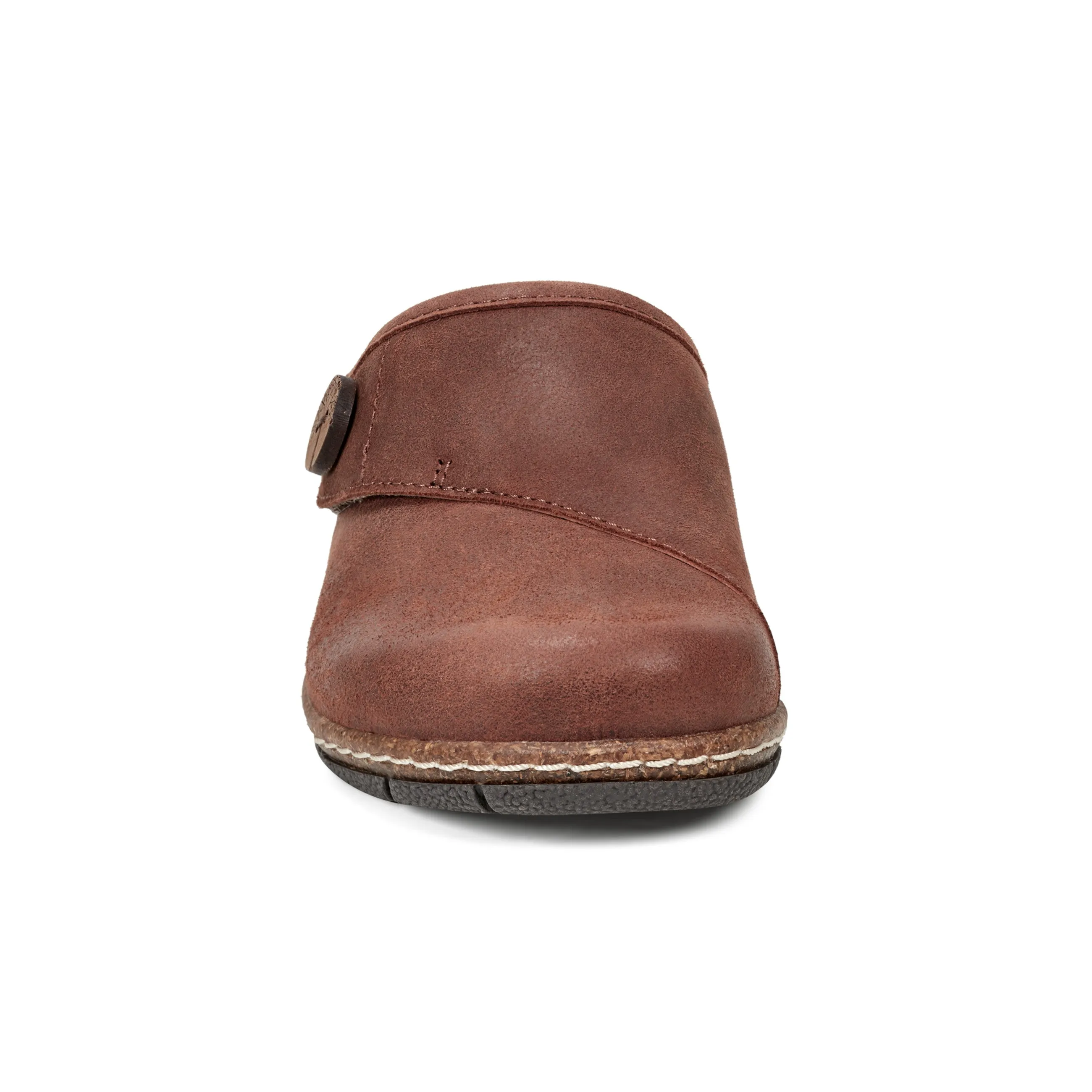 Fire Red Airport Easy Ezra Round Toe Casual Slip-on Flat Clogs
