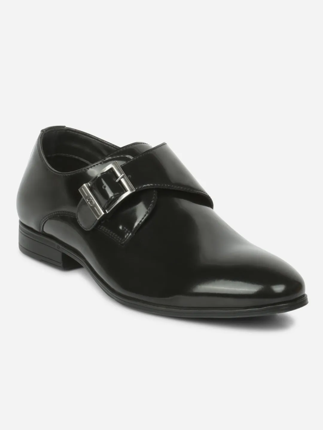 Men's Black Round Toe Monk Formal (IX1081) Shock absorption