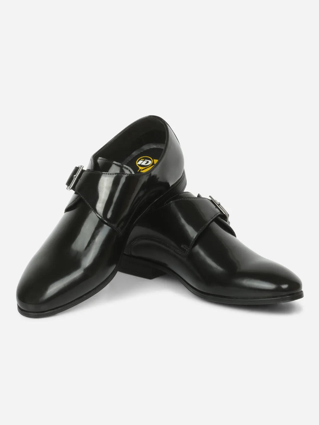 Comfortable Sole Men's Black Round Toe Monk Formal (IX1081)