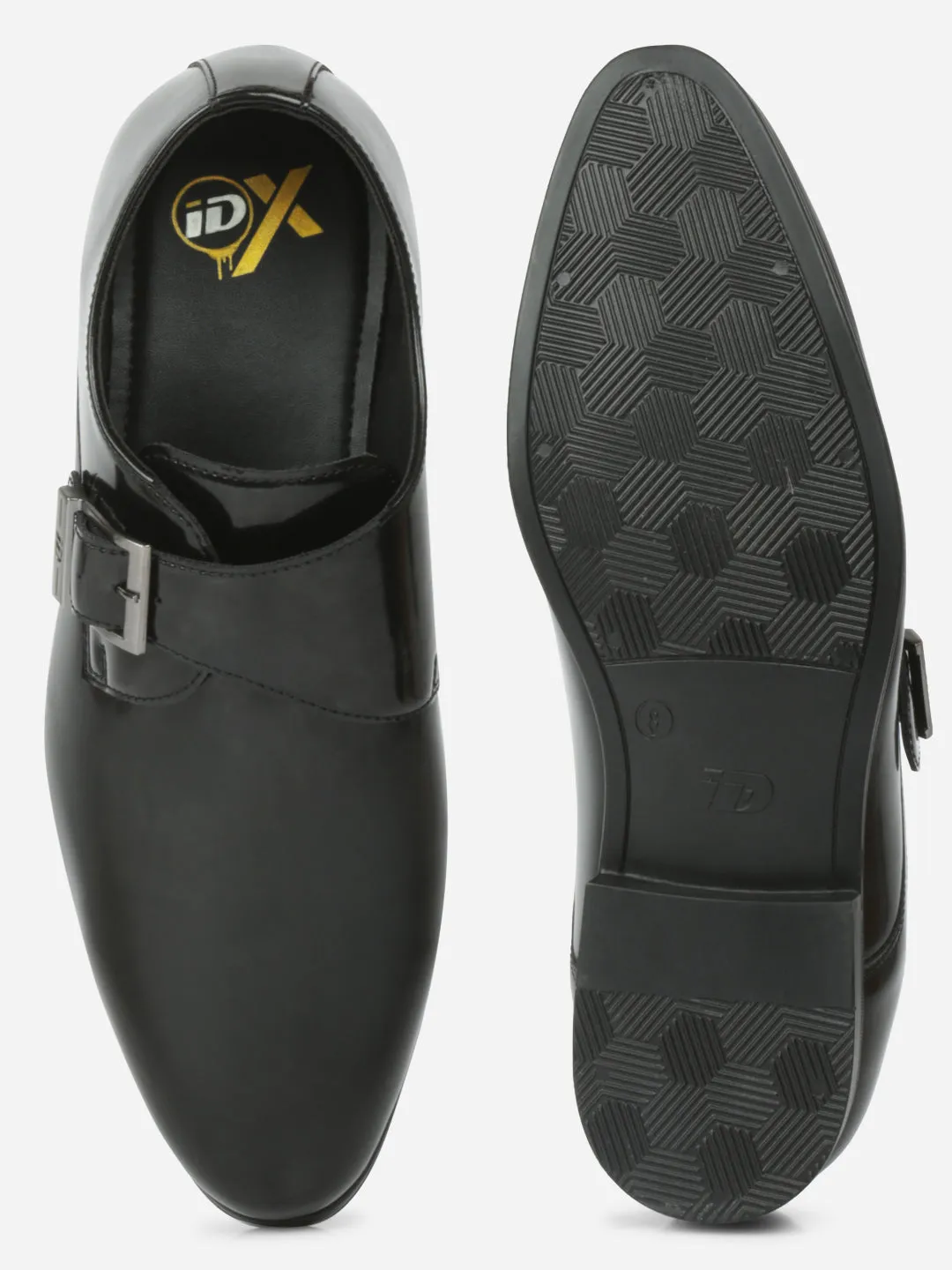 Shine Keep Men's Black Round Toe Monk Formal (IX1081)