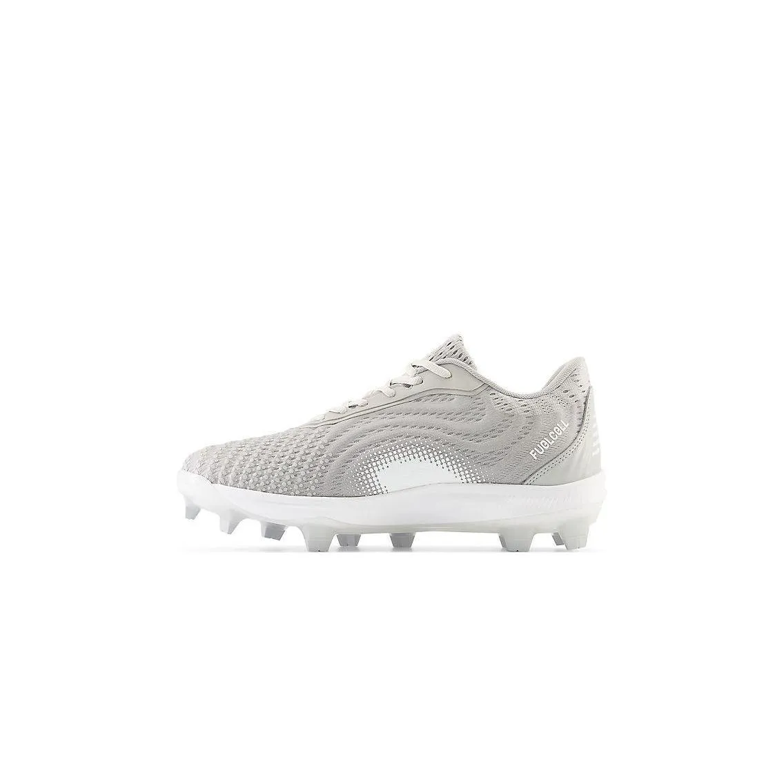 Comfort Upper Hill Tough New Balance Men's FuelCell 4040 V7 Molded Baseball Cleats - Raincloud / Optic White - PL4040G7