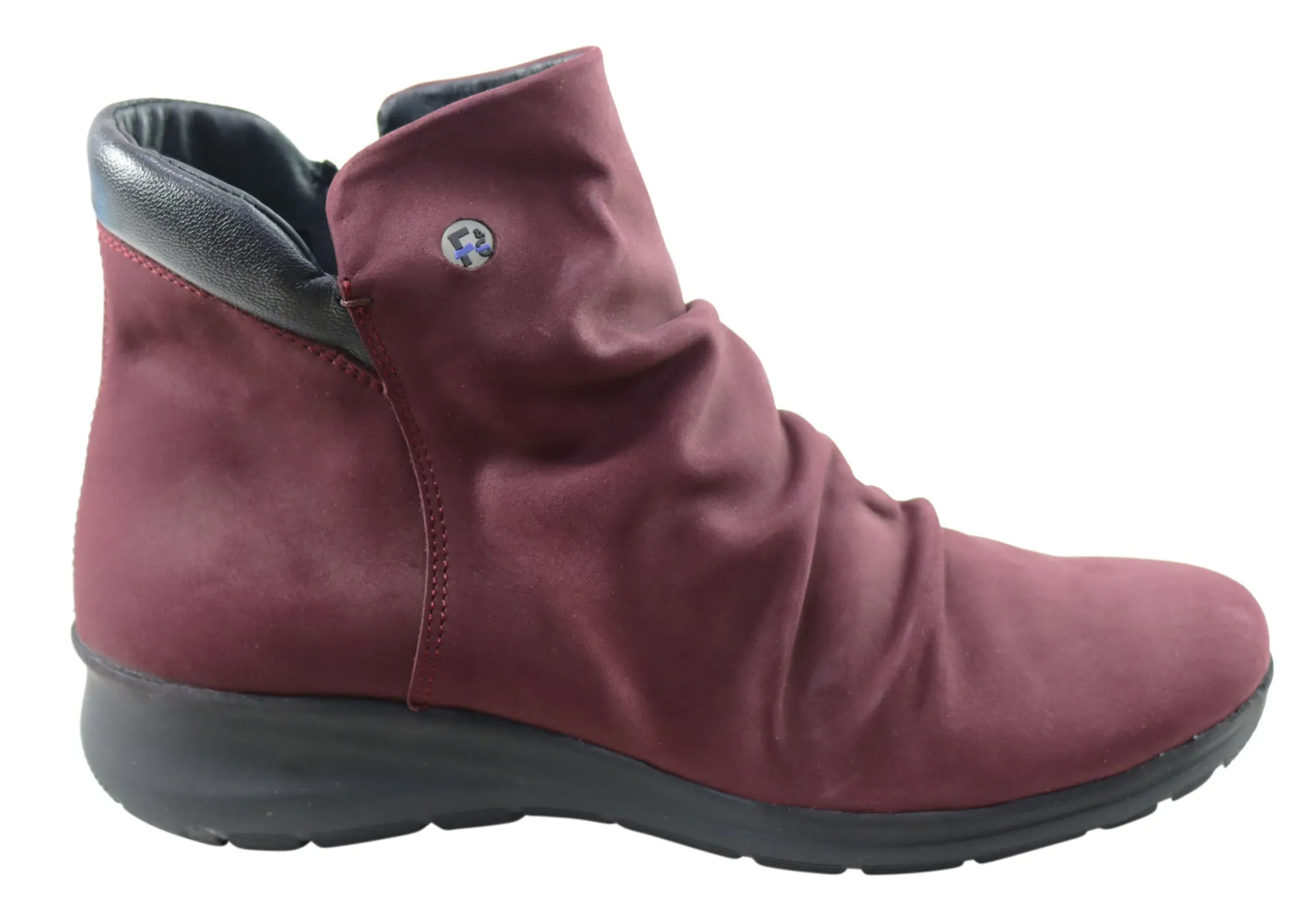 Durable Look Flex & Go Melo Womens Comfortable Leather Ankle Boots Made In Portugal