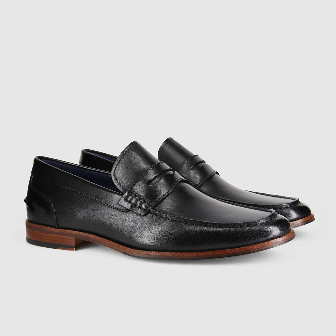 Borough Dress Shoes Black easy move Top Edge