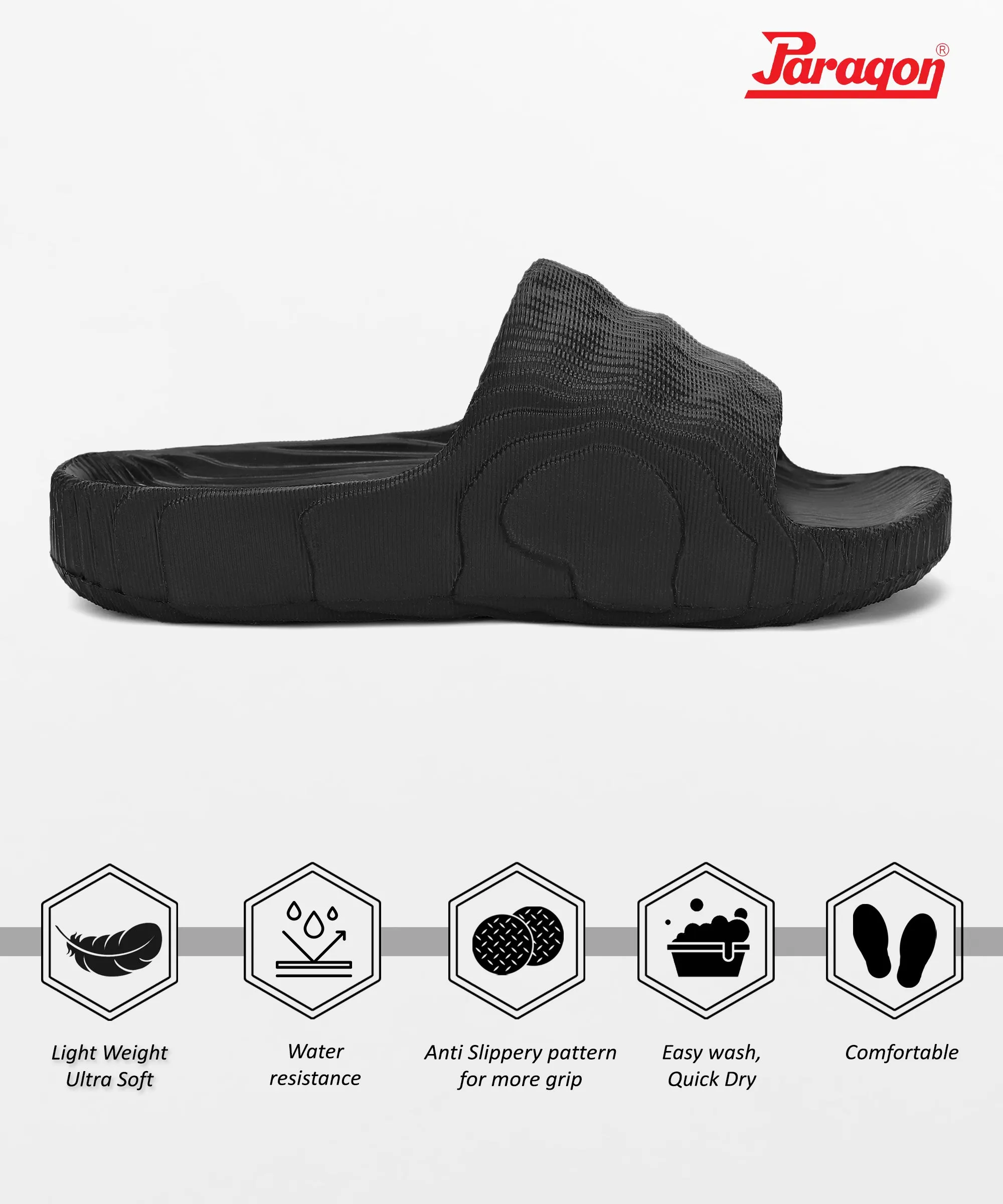 Paragon  K10913G Men Casual Sliders | Stylish Trendy Lightweight Slides | Casual & Comfortable Slippers | For Everyday Use Handmade Relaxed Slip