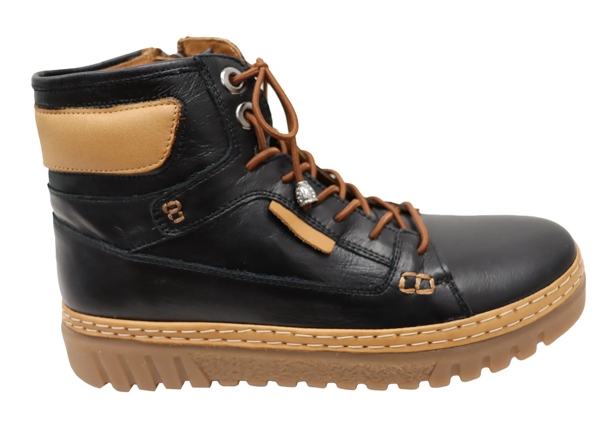 Orizonte Burson Womens European Comfortable Leather Ankle Boots Comfortable Footwear