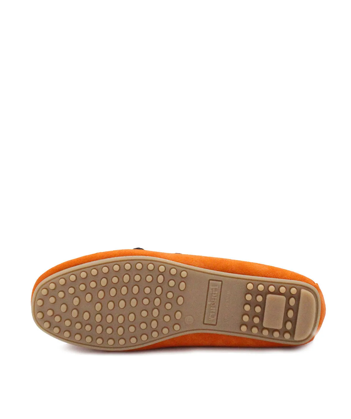 Union Fit Stacked Heel Mocassin CANCUN Daim Orange