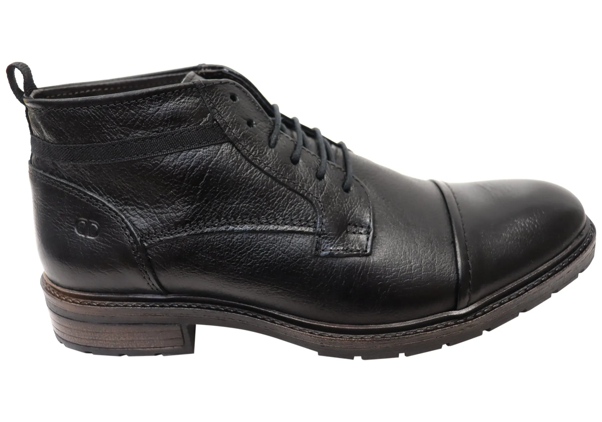 Democrata Riccardo Mens Brazilian Comfortable Leather Lace Up Boots Comfort Lining Weekend Camping No Tie