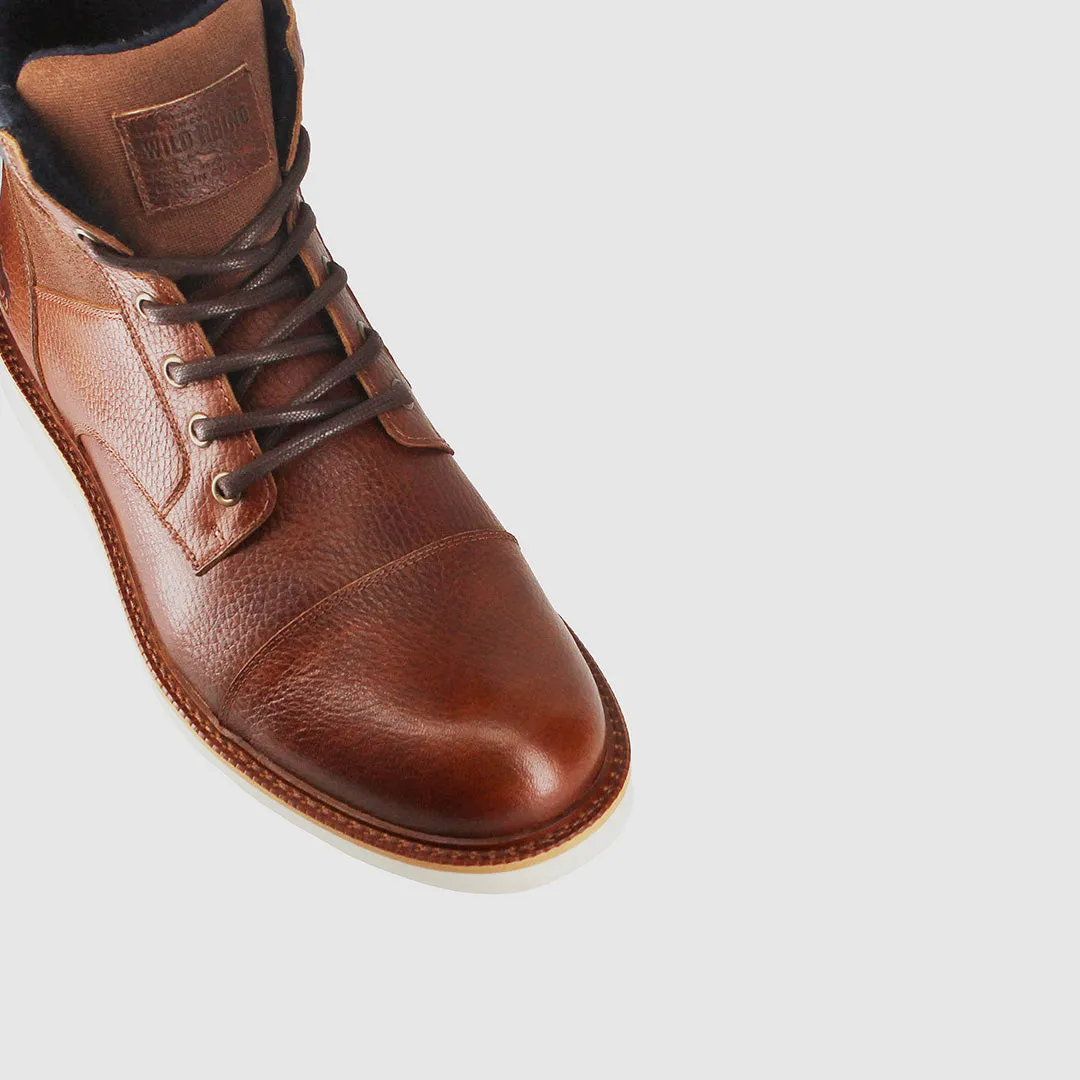 ReinforcedHeel Nepean Lace Up Boots Tan