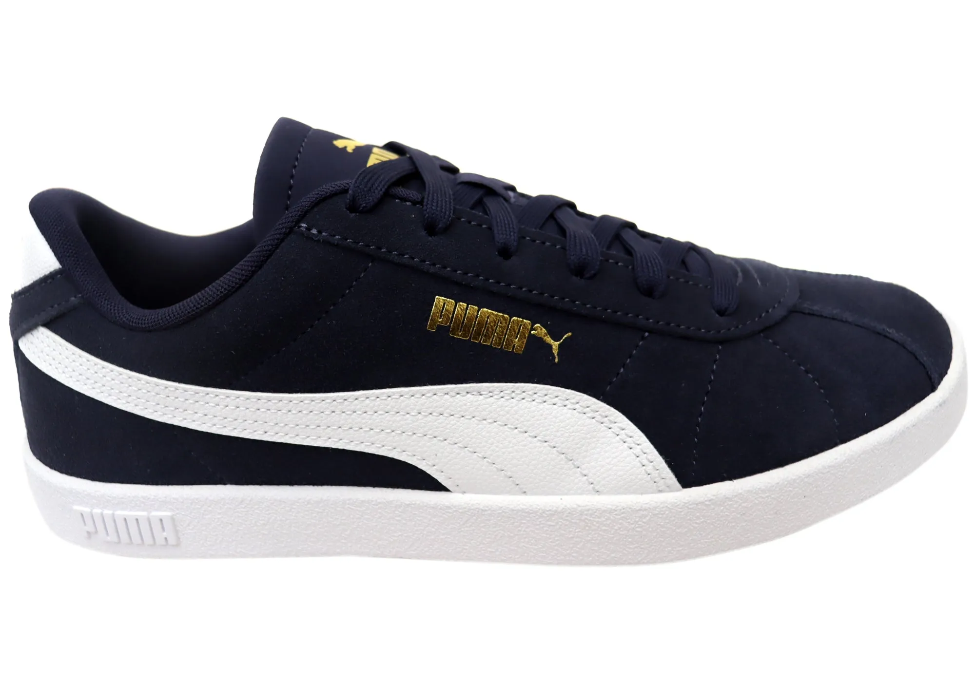 Daily Step Relax Walk Puma Mens Club II Comfortable Leather Lace Up Sneakers