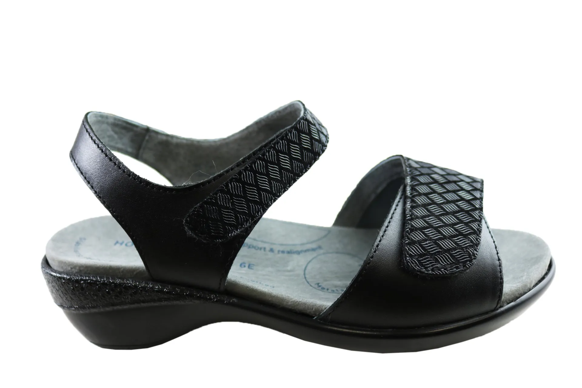 Easy To Clean Supportive And Stylish Homyped Savannah Womens Supportive Extra Wide Leather Sandals