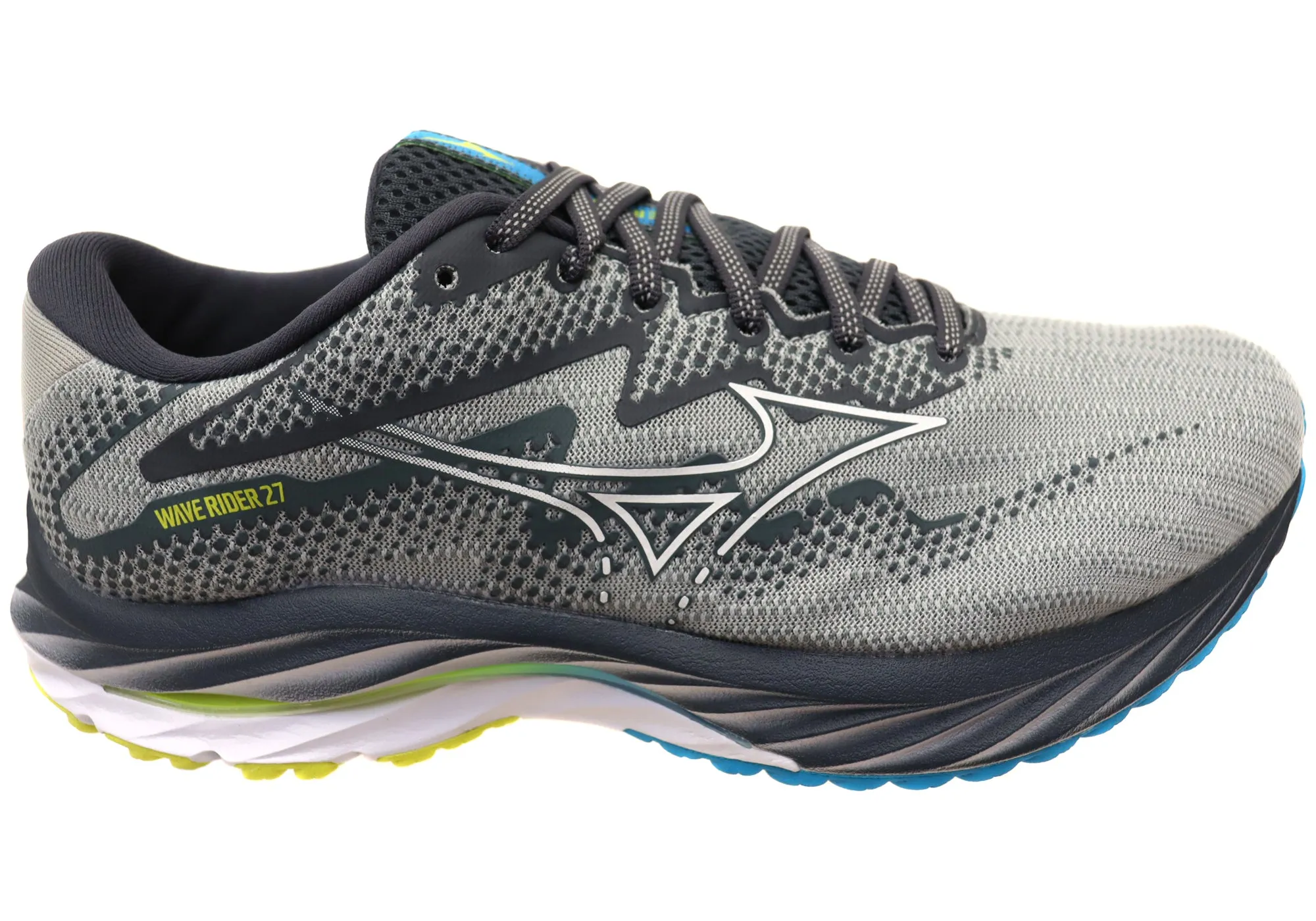 Mizuno Mens Wave Rider 27 Comfortable Running Shoes All-around durability Anti Collision Toe Box