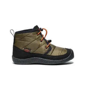 Big Kids' Howser II Waterproof Chukka  |  Dark Olive/Gold Flame Comfort Laces