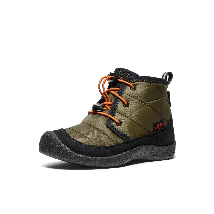 Big Kids' Howser II Waterproof Chukka  |  Dark Olive/Gold Flame Summer Friendly