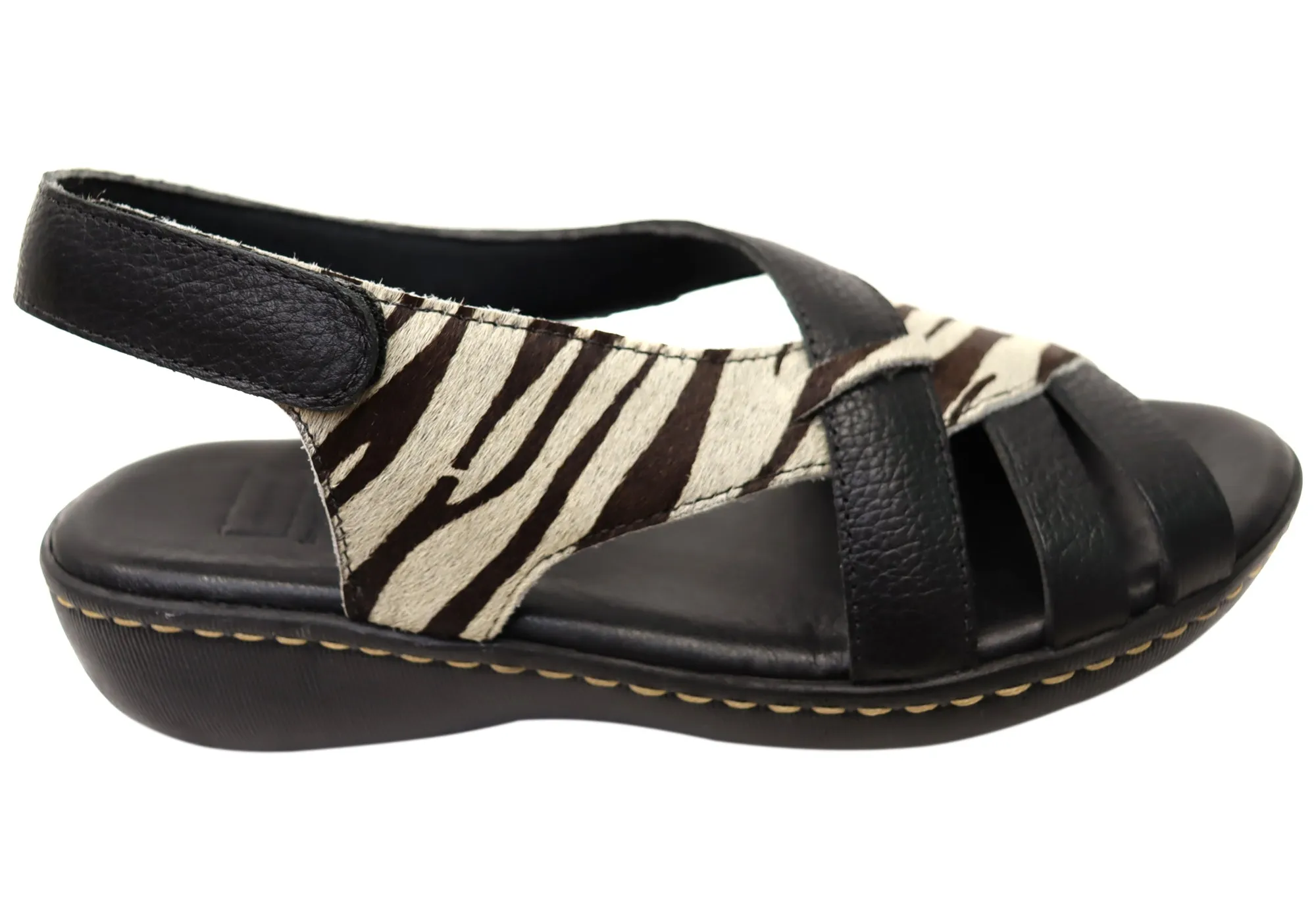 Step Ready Via Paula Alisia Womens Brazilian Comfortable Leather Sandals