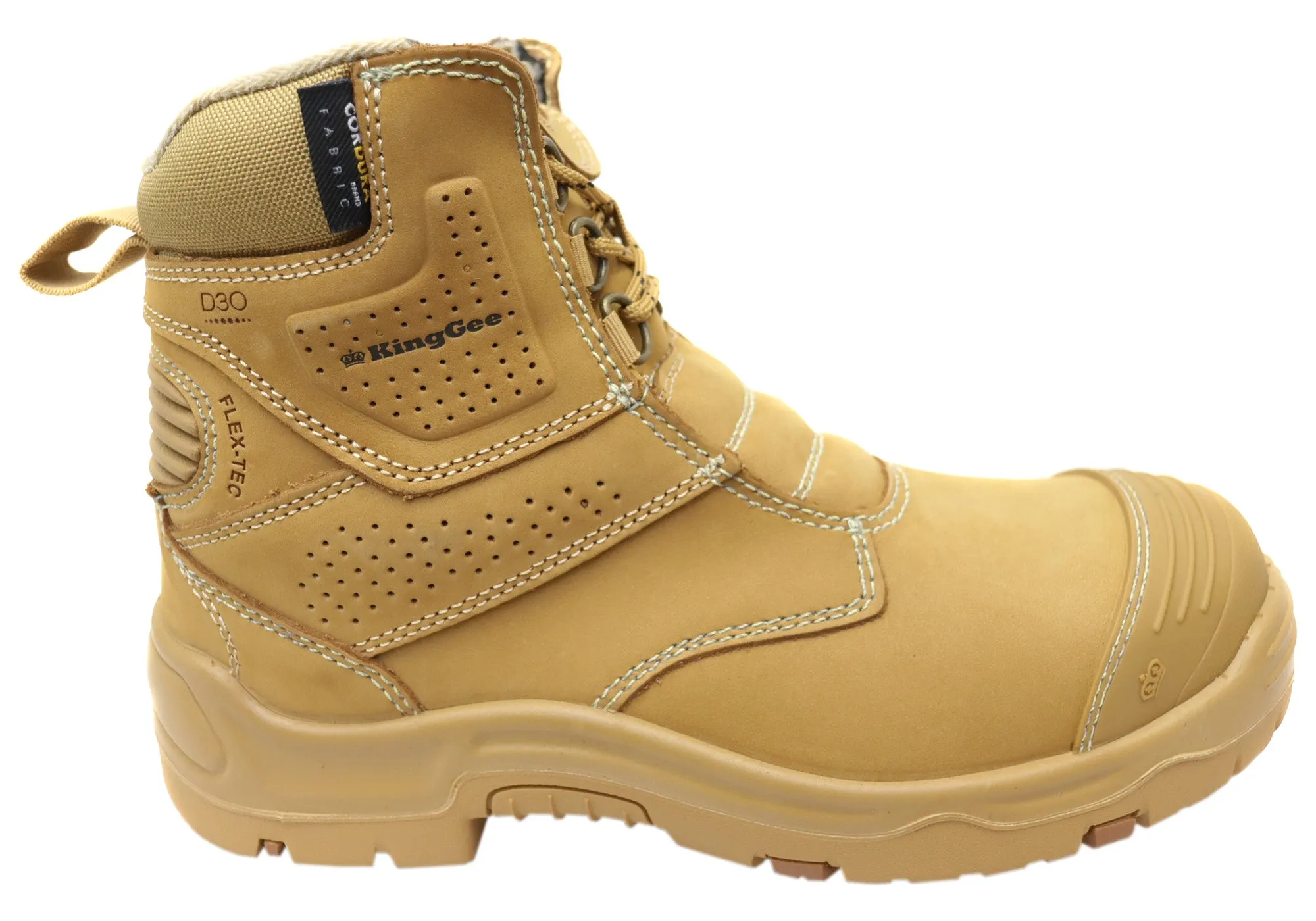Modern Minimal KingGee Mens Bennu Pro 6 Comfortable Leather Work Boots Wheat