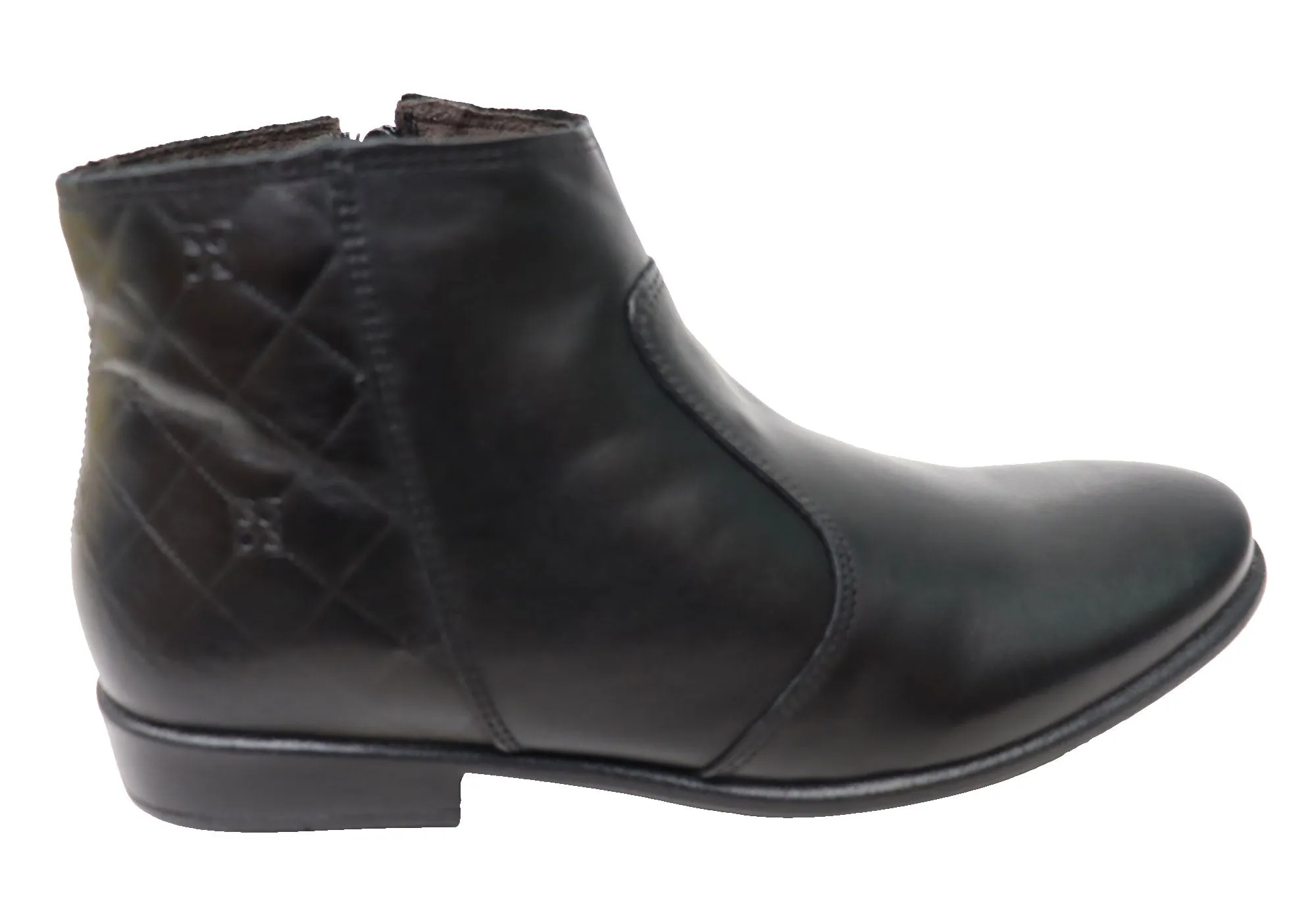 City Life Perlatto Morgan Womens Comfortable Leather Ankle Boots Made In Brazil
