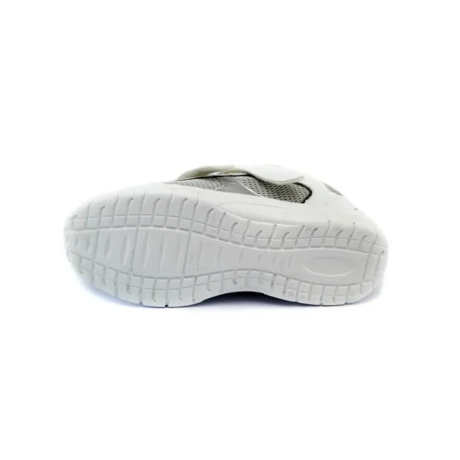 Urban Essential Mt. Emey 9701-3V  White/Silver -Men's Light Weight Athletic Walking Shoe with Straps