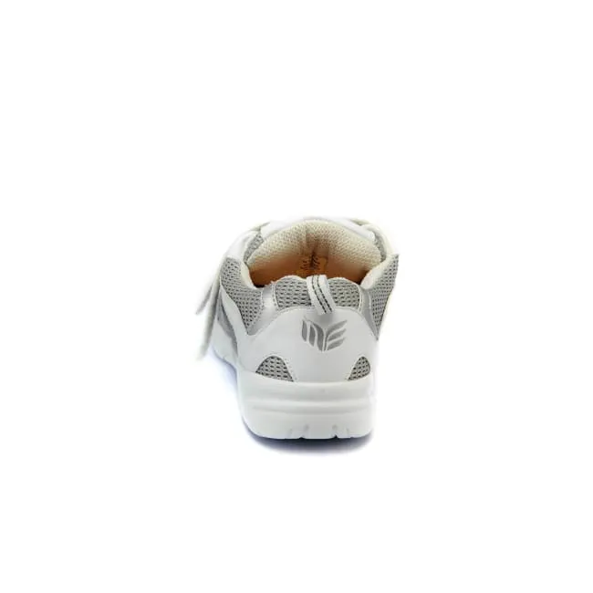 Modern Feel Lightweight EVA Foam Design Mt. Emey 9701-3V  White/Silver -Men's Light Weight Athletic Walking Shoe with Straps