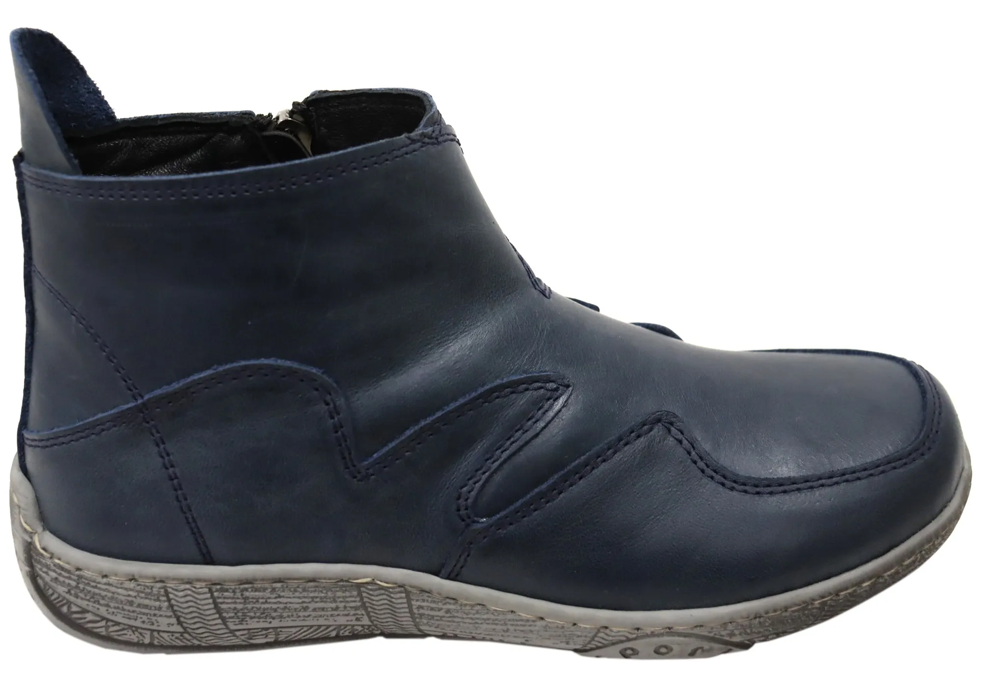 Orizonte Lucio Womens European Comfortable Leather Ankle Boots Off Duty