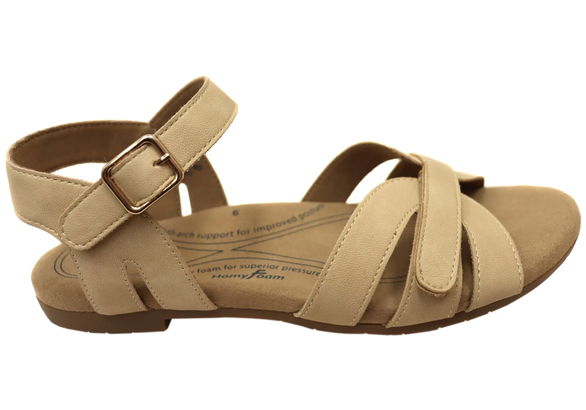 Homyped Bobby Strap Womens Comfortable Sandals Comfortable Insole Sandal Insoles