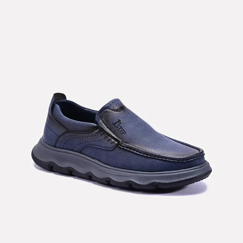 Comfortable Workout Walker Blue Thick Sole Sneakers 0120510