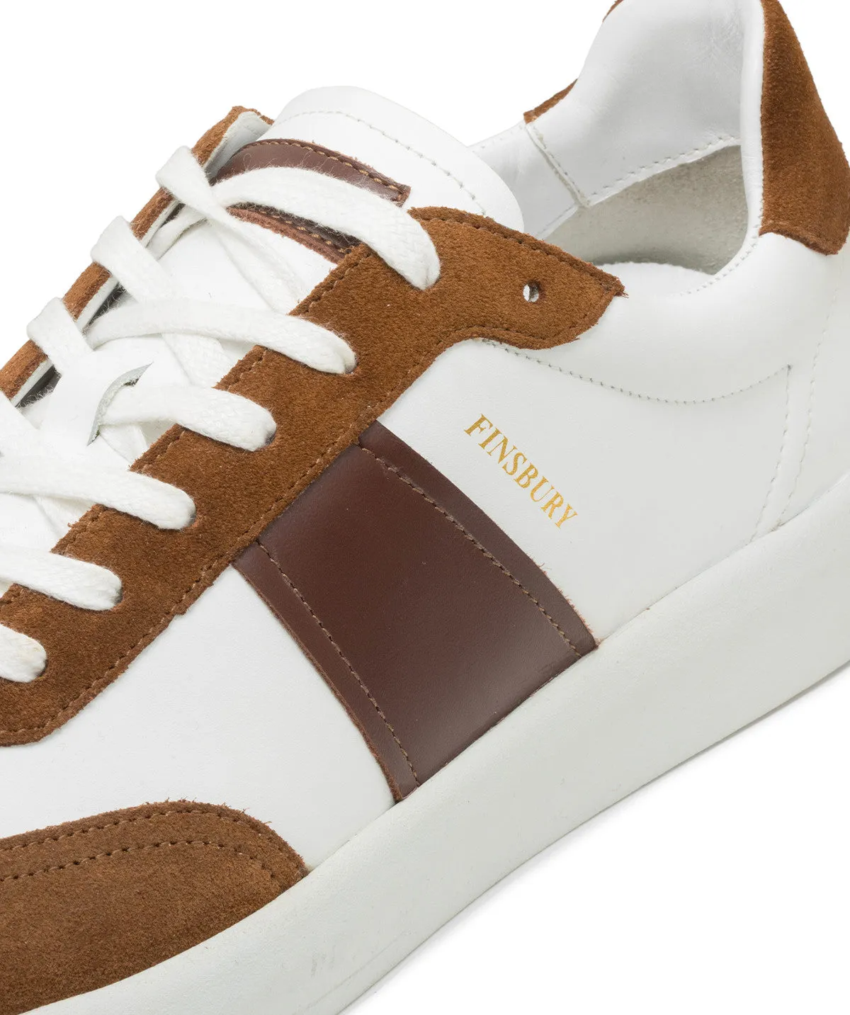 Easy Footwear Anti Slip Traction Sneakers LEO Blanc et Marron