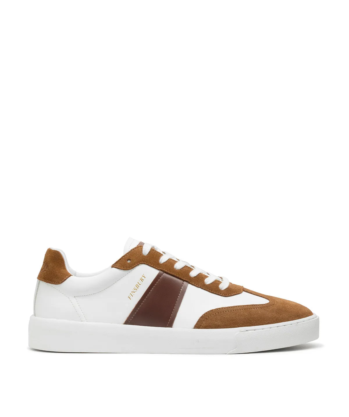 Ventilation holes Sneakers LEO Blanc et Marron