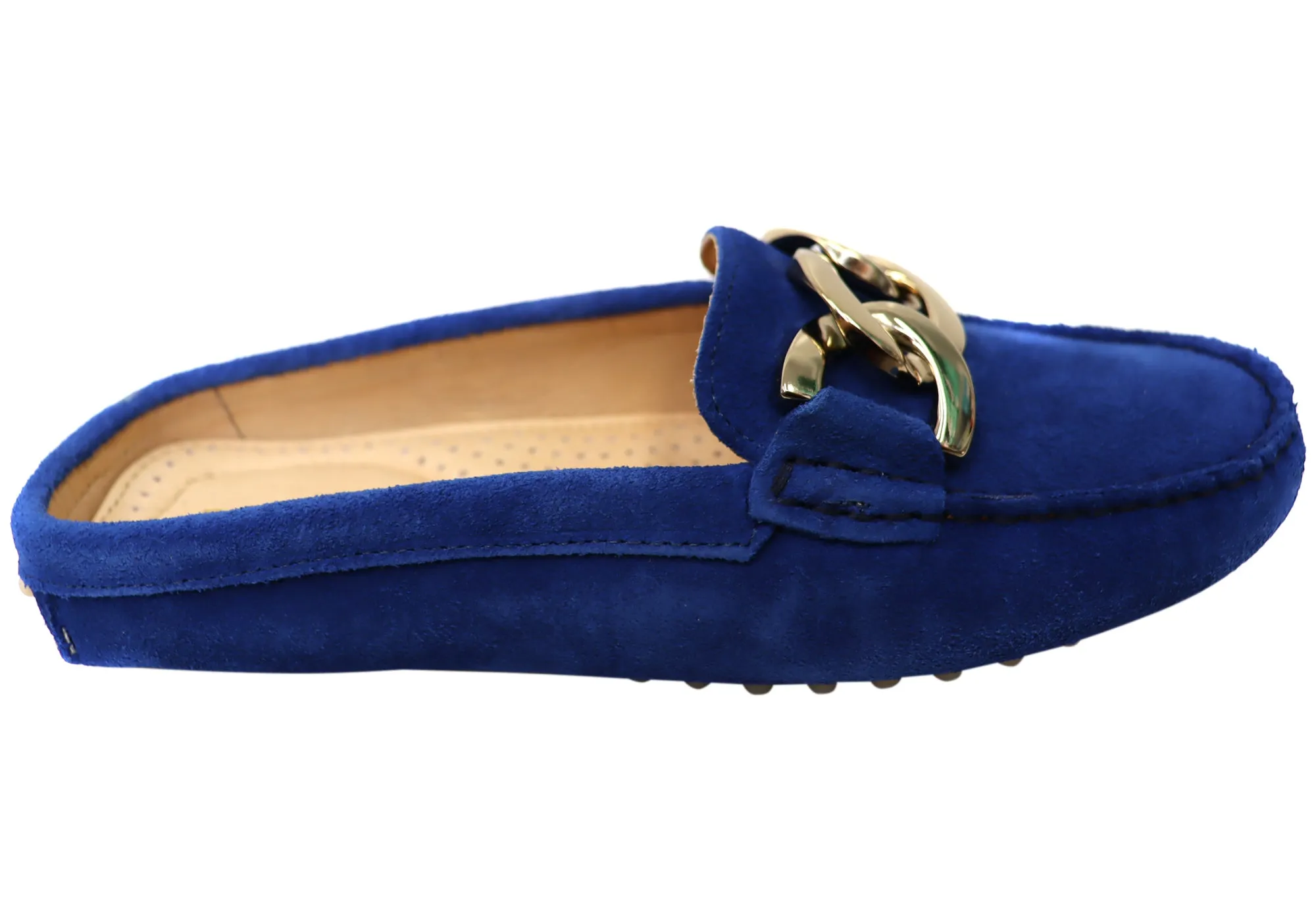 Savelli Paula Womens Brazilian Leather Closed Toe Open Back Mules Storm Walk