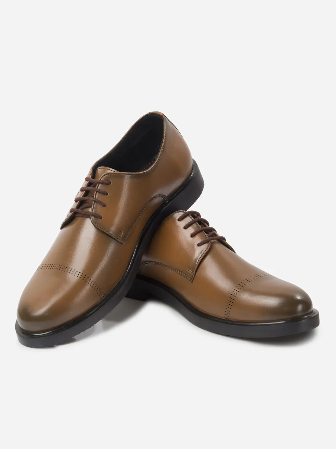 Soft Hue Men's Brown Formal Laceup Shoes (IX1092)