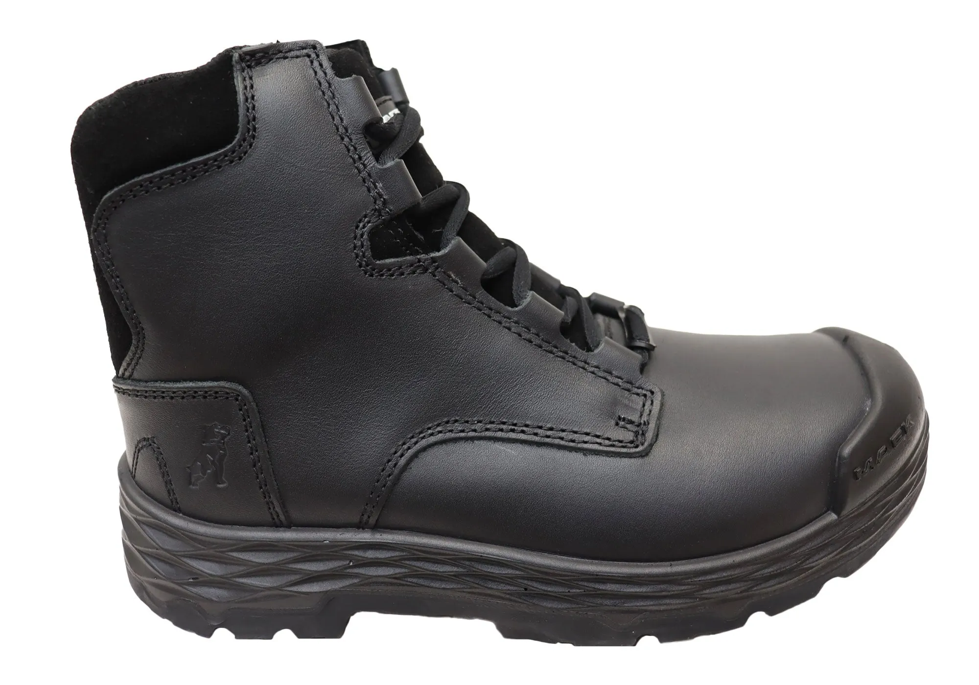 Easy on All Weather City Walking Mack Mens Force Leather Steel Toecap Safety Boots With Zip