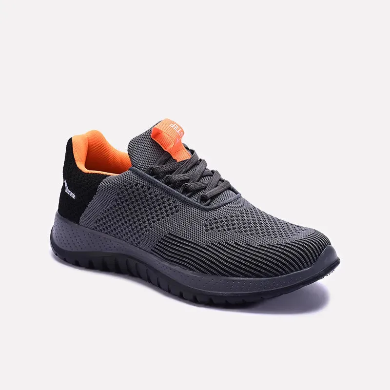 Comfort seekers SyntheticLeather Gray Running Sneakers 0120437
