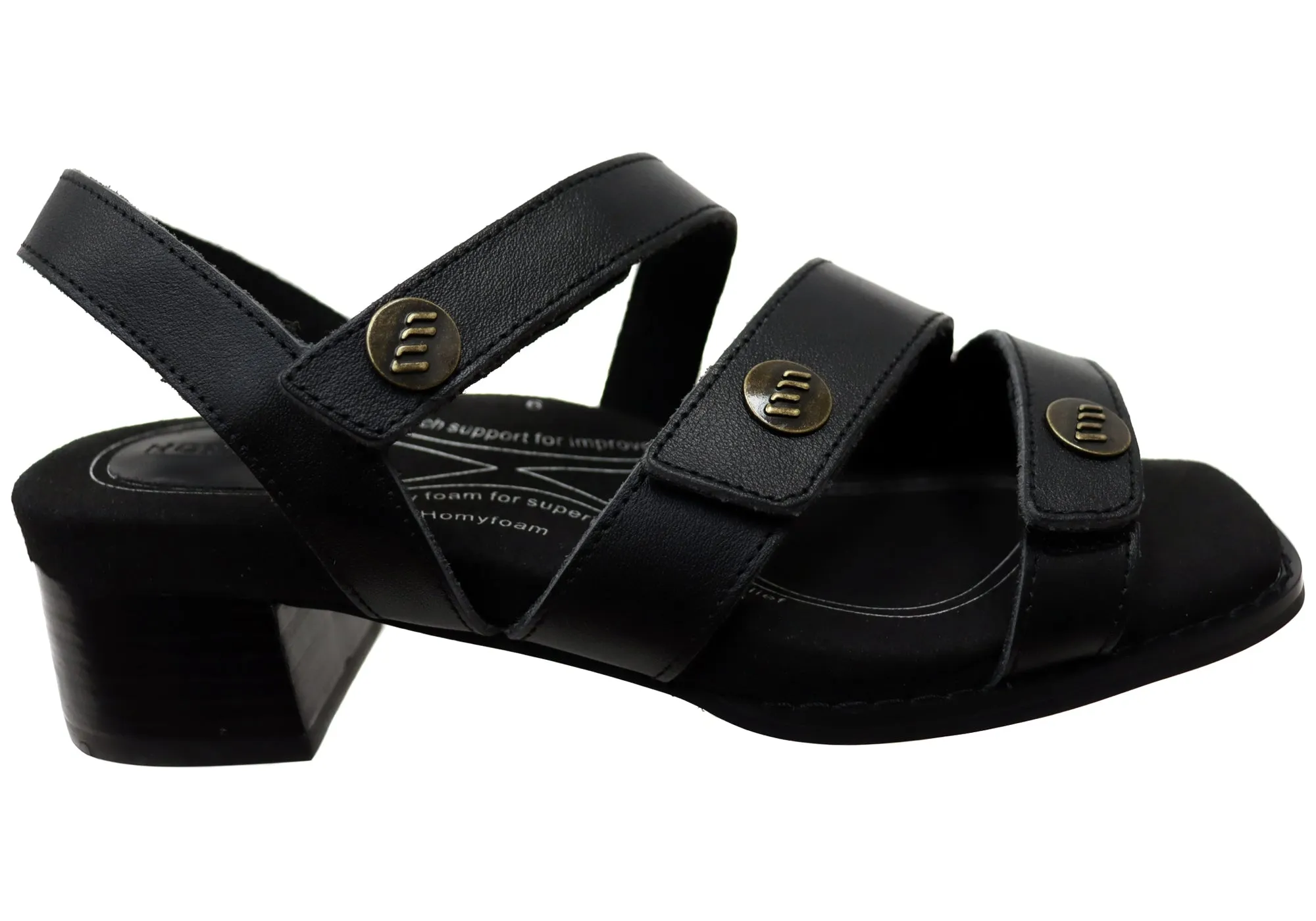 Homyped Kelsi Criss Cross Womens Comfortable Leather Low Heel Sandals Summer Vacation Shoes