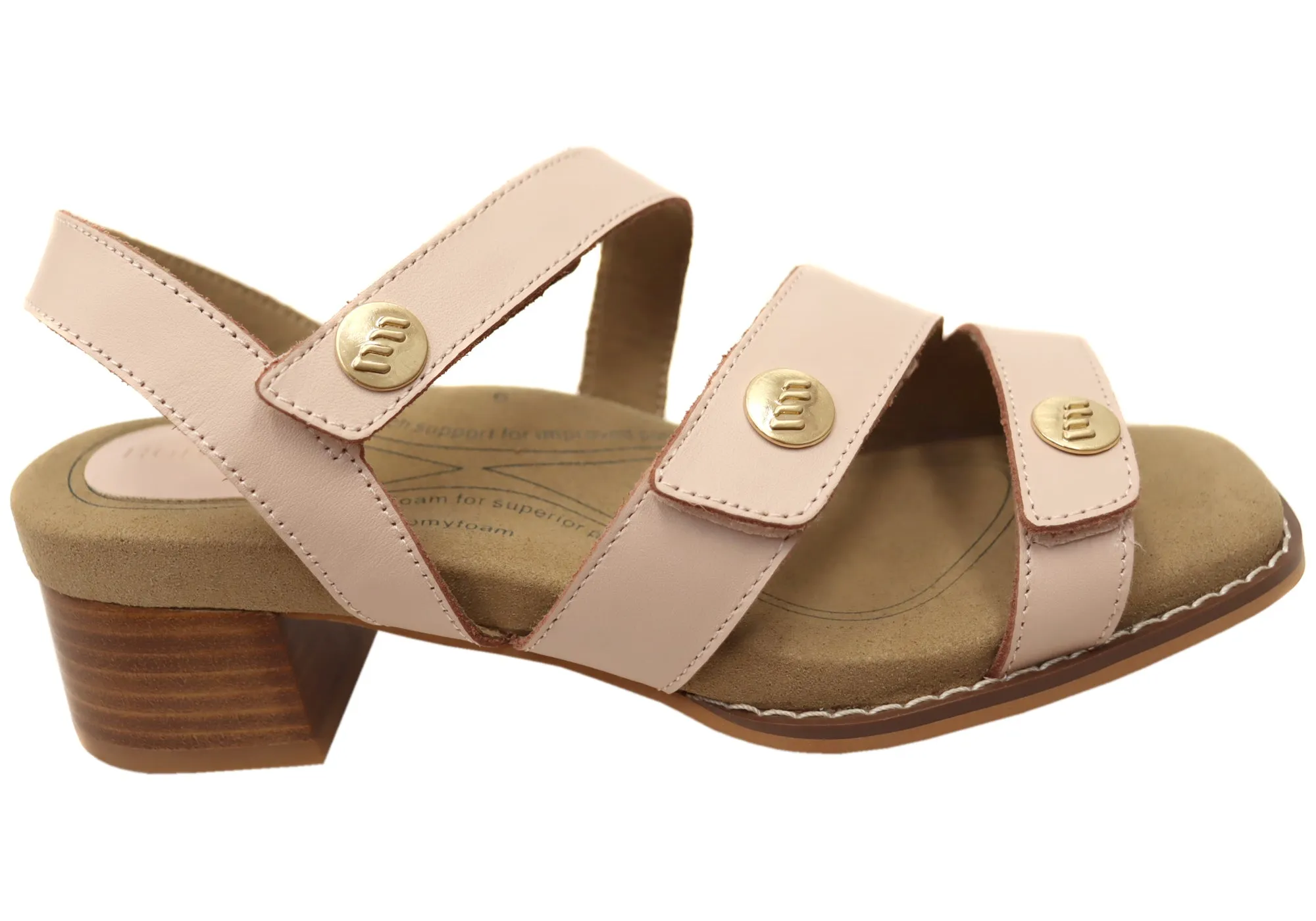 Breathable Footwear Supportive Fit Homyped Kelsi Criss Cross Womens Comfortable Leather Low Heel Sandals