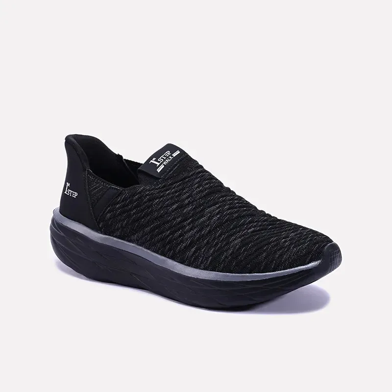 Vortex Black Slip On Sneakers 0120503 Daily Focus