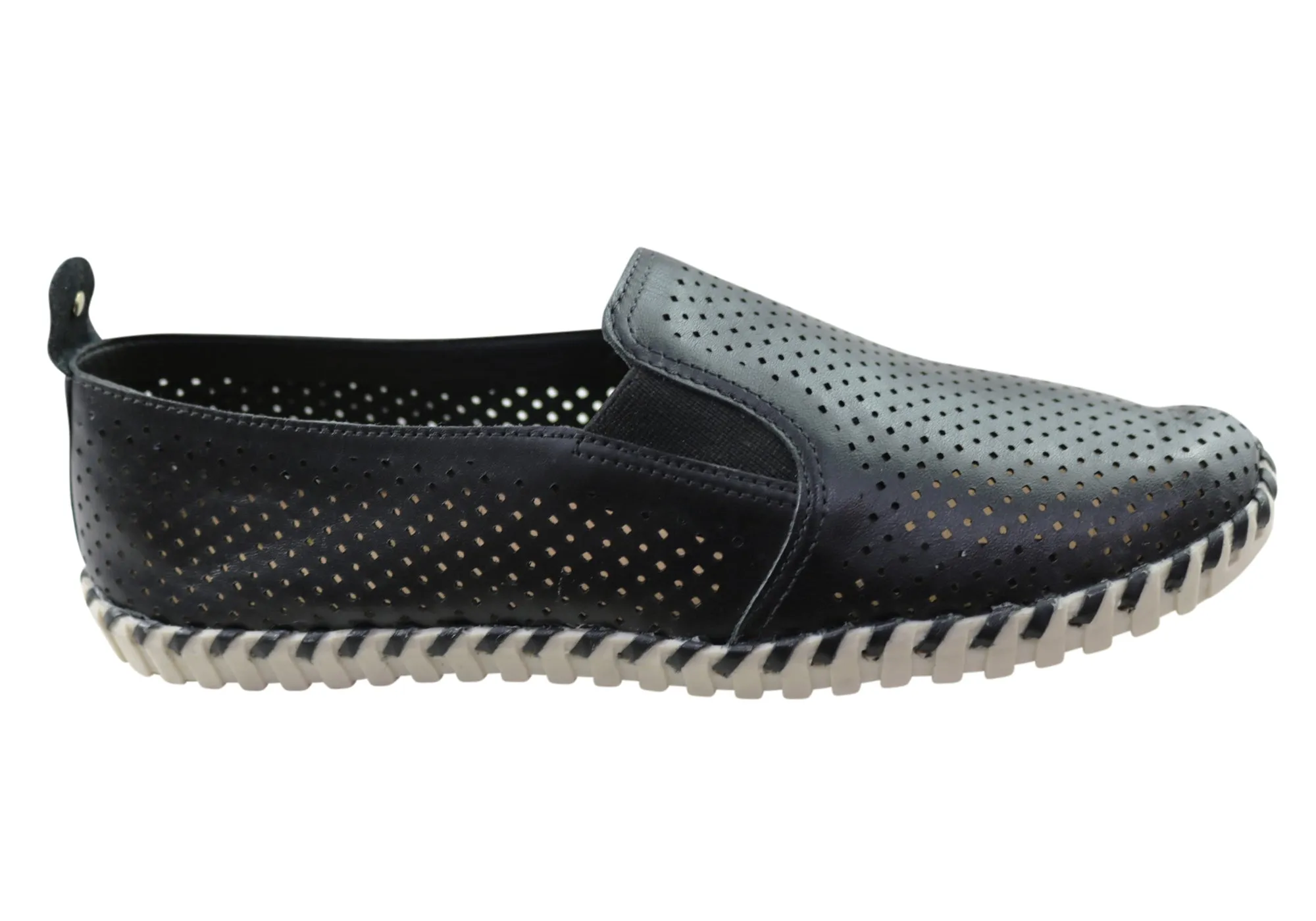 Fresh Appeal Slip Easy Bottero Alora Womens Comfortable Leather Casual Shoes Made In Brazil