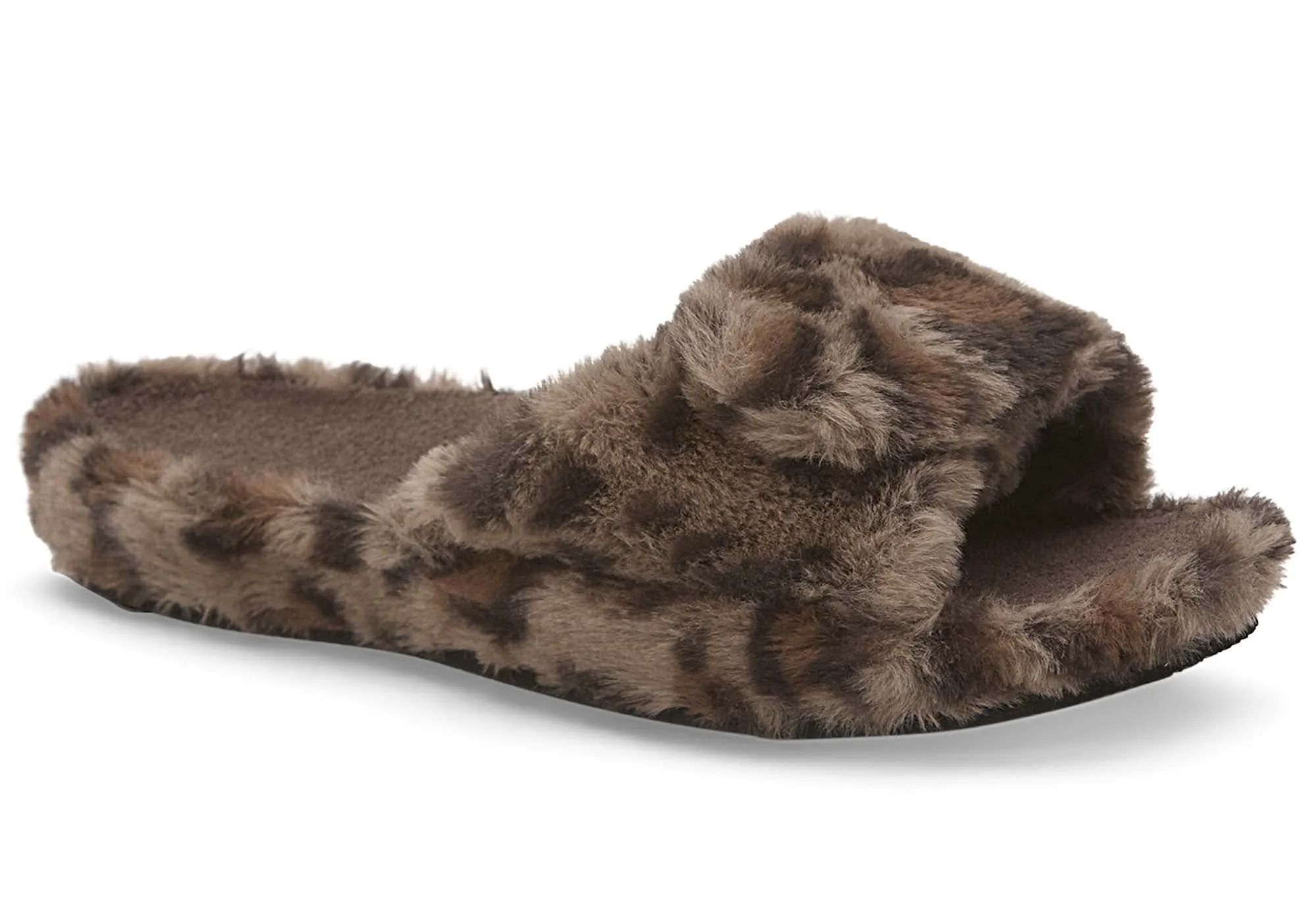Homyped Fluffy Snug Womens Supportive Comfort Open Toe Slippers Contoured Instant Slip Fit