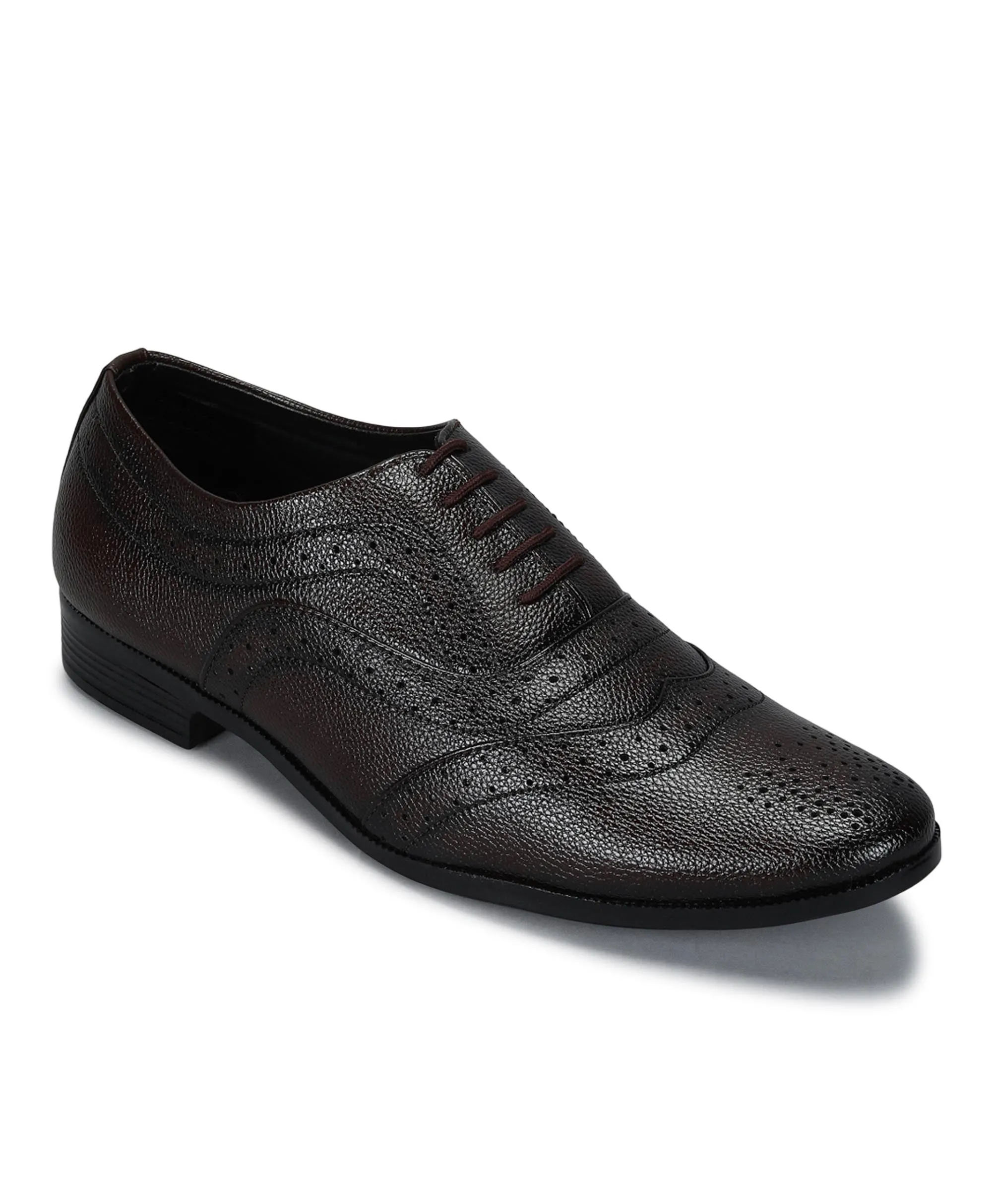 Camera Ready Paragon Men's Brown Formal Shoes| Trendy, Durable & Sturdy for Outdoor Wear