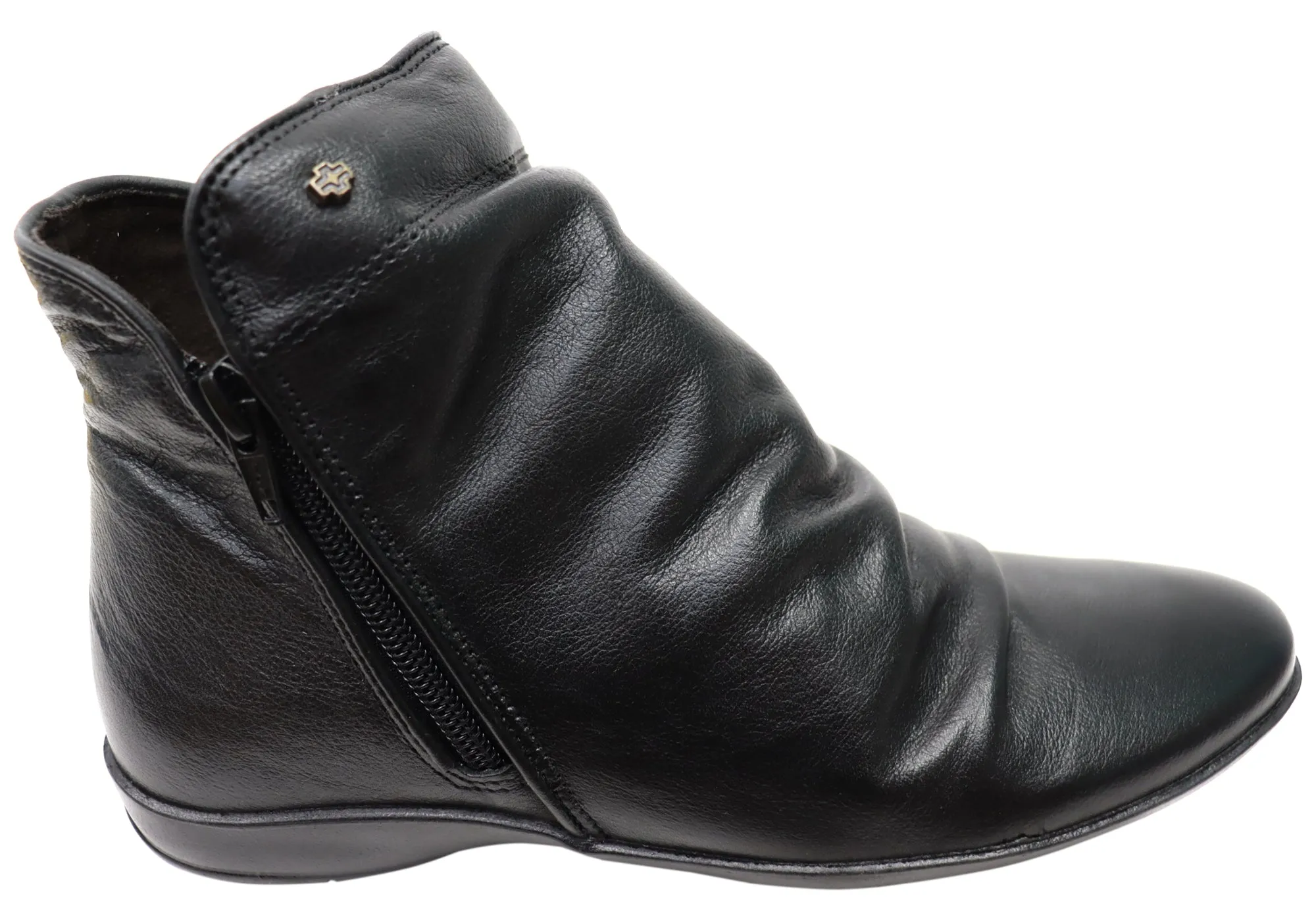 Perlatto Linda Womens Comfortable Leather Ankle Boots Made In Brazil Seamless Comfort Adventure Seeker Biking Trip