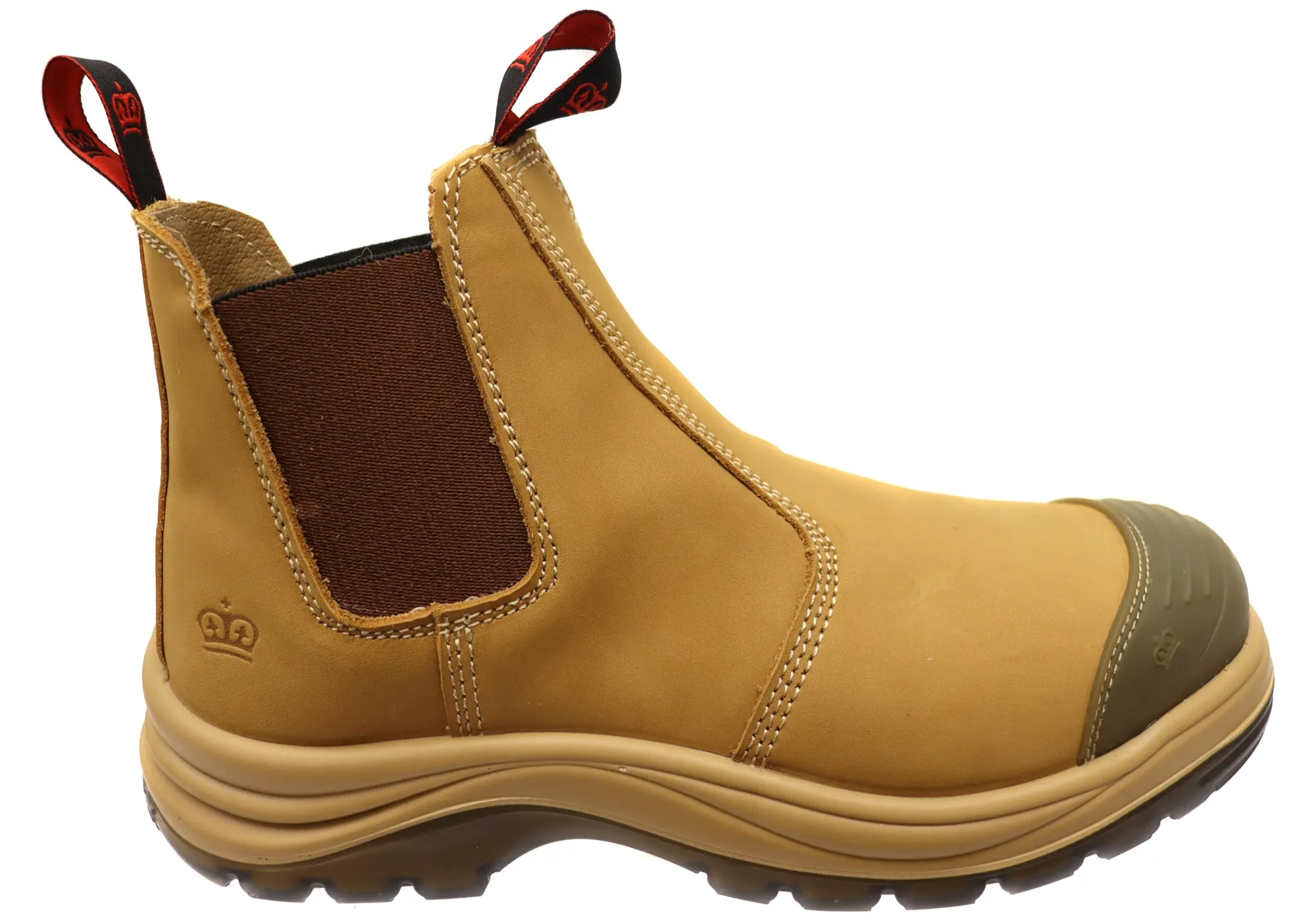 KingGee Mens Tradie Gusset Steel Cap Safety Boots With Scuff Cap Breathable Cold Weather Commuter Reliable Footwear