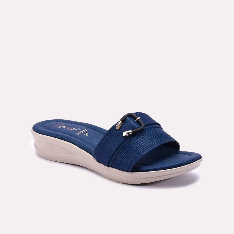 Slim Line Blue Comfy Casual Slippers 0412852
