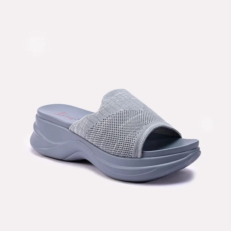 Light Step Spanish Bold Womens Blue Chunky Slippers 0413309