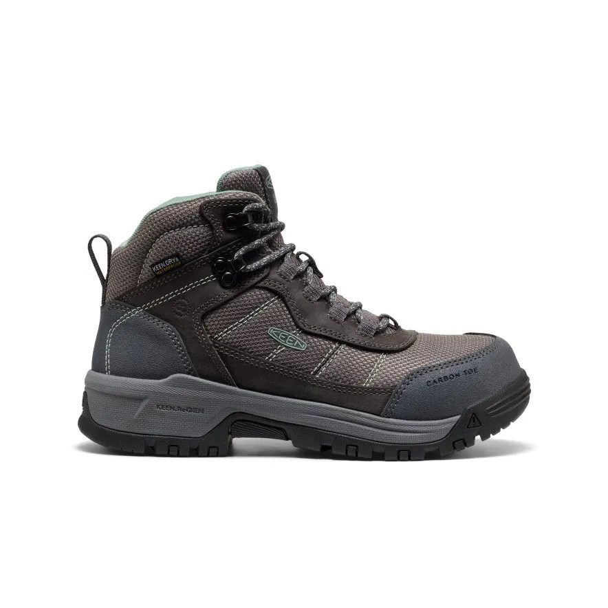 Women's Skokie Waterproof Work Boot (Carbon Toe)  |  Magnet/Black Match All warm glow