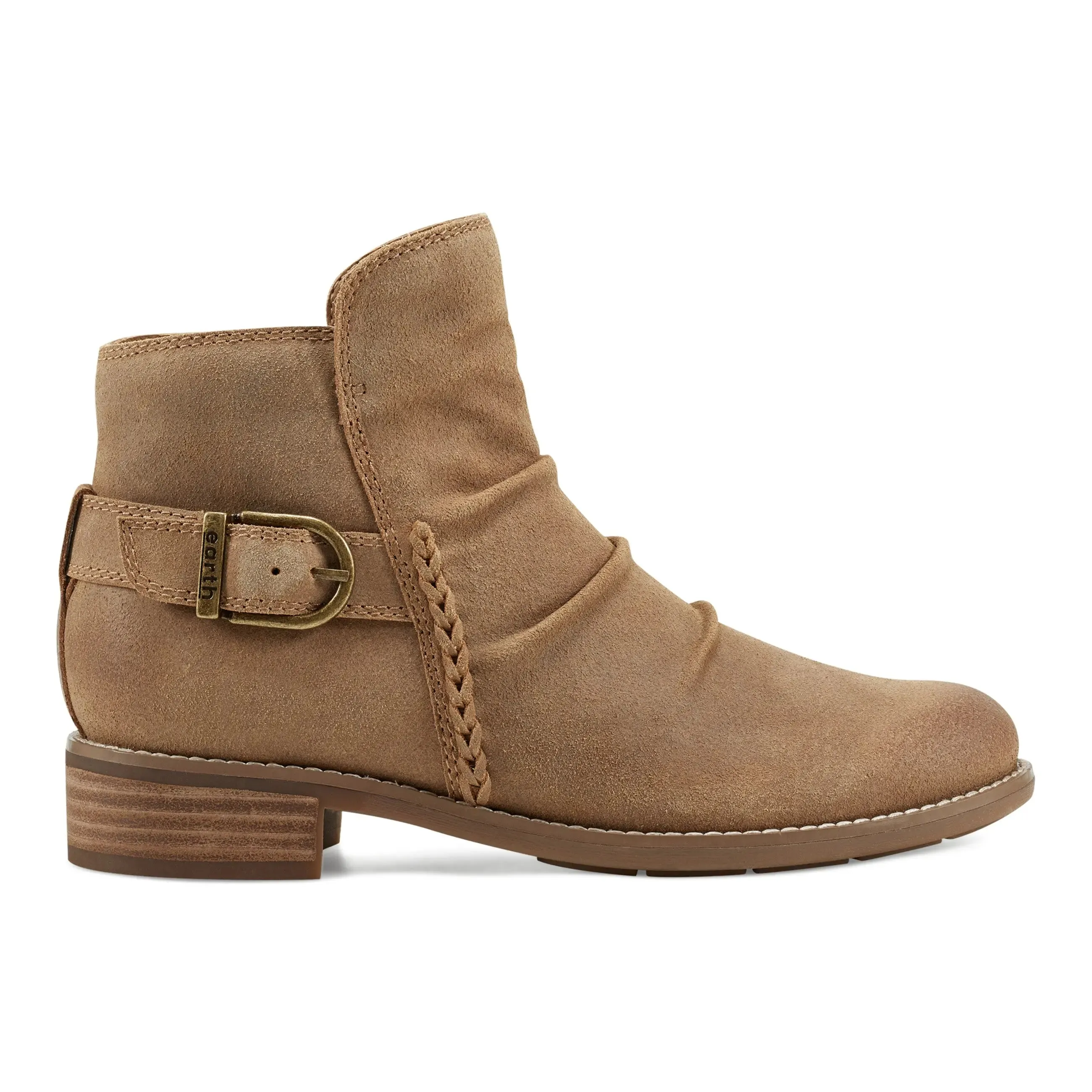 Naira  Round Toe Ruched Casual Booties Lake Step Heat Mode