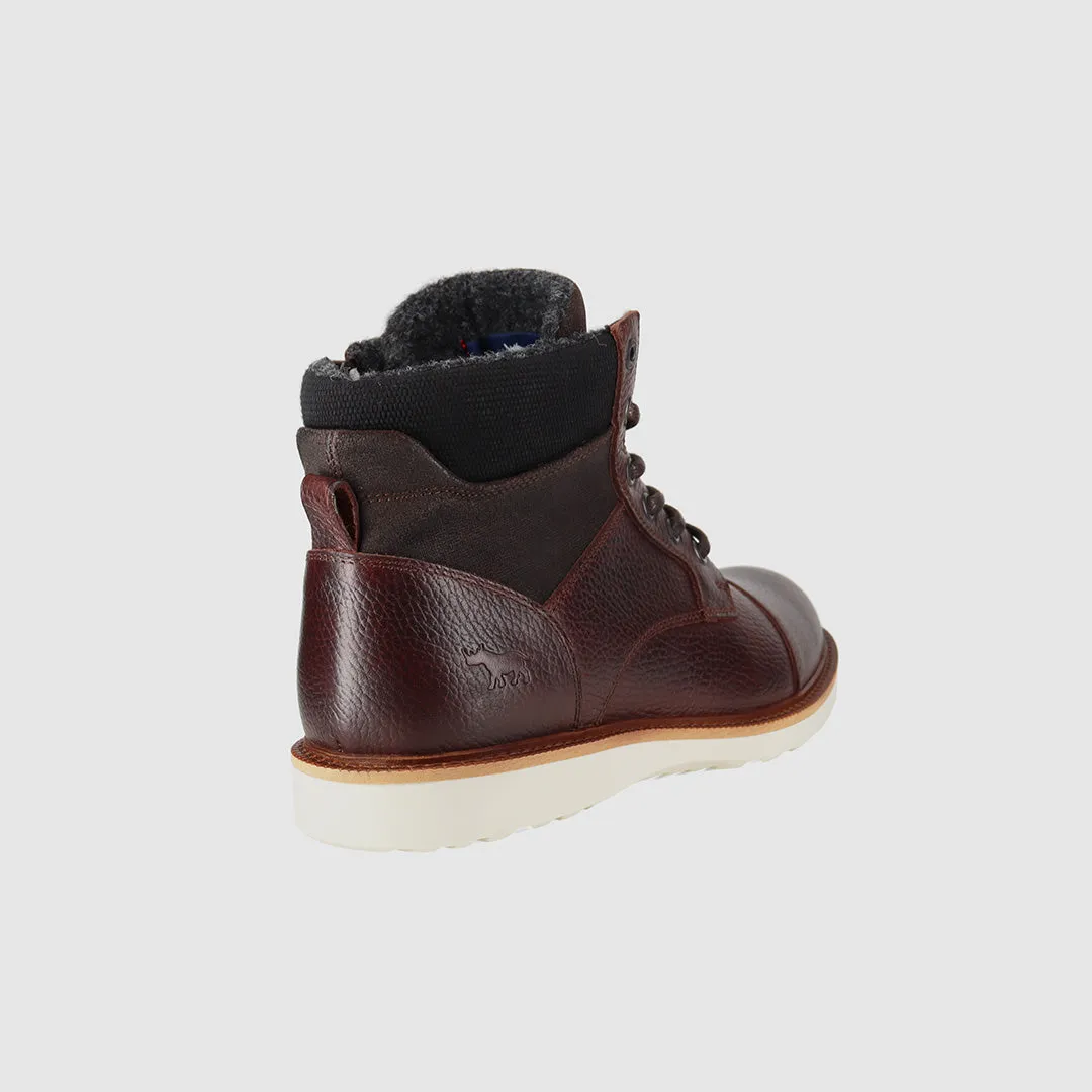 Western Ride Nepean Lace Up Boots Dark Brown
