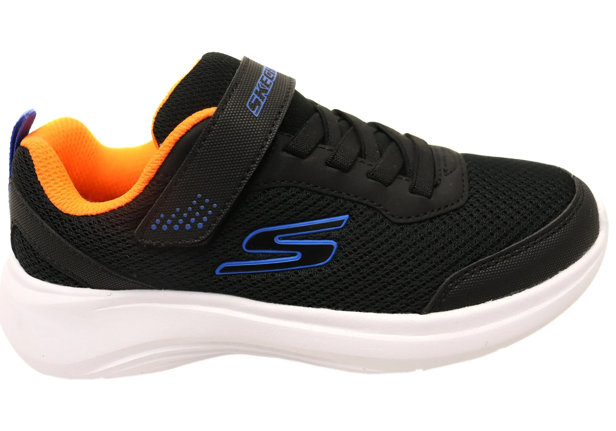 Skechers Kids Boys Selectors Reset Achieved Adjustable Strap Shoes Flat Outsole Athletic