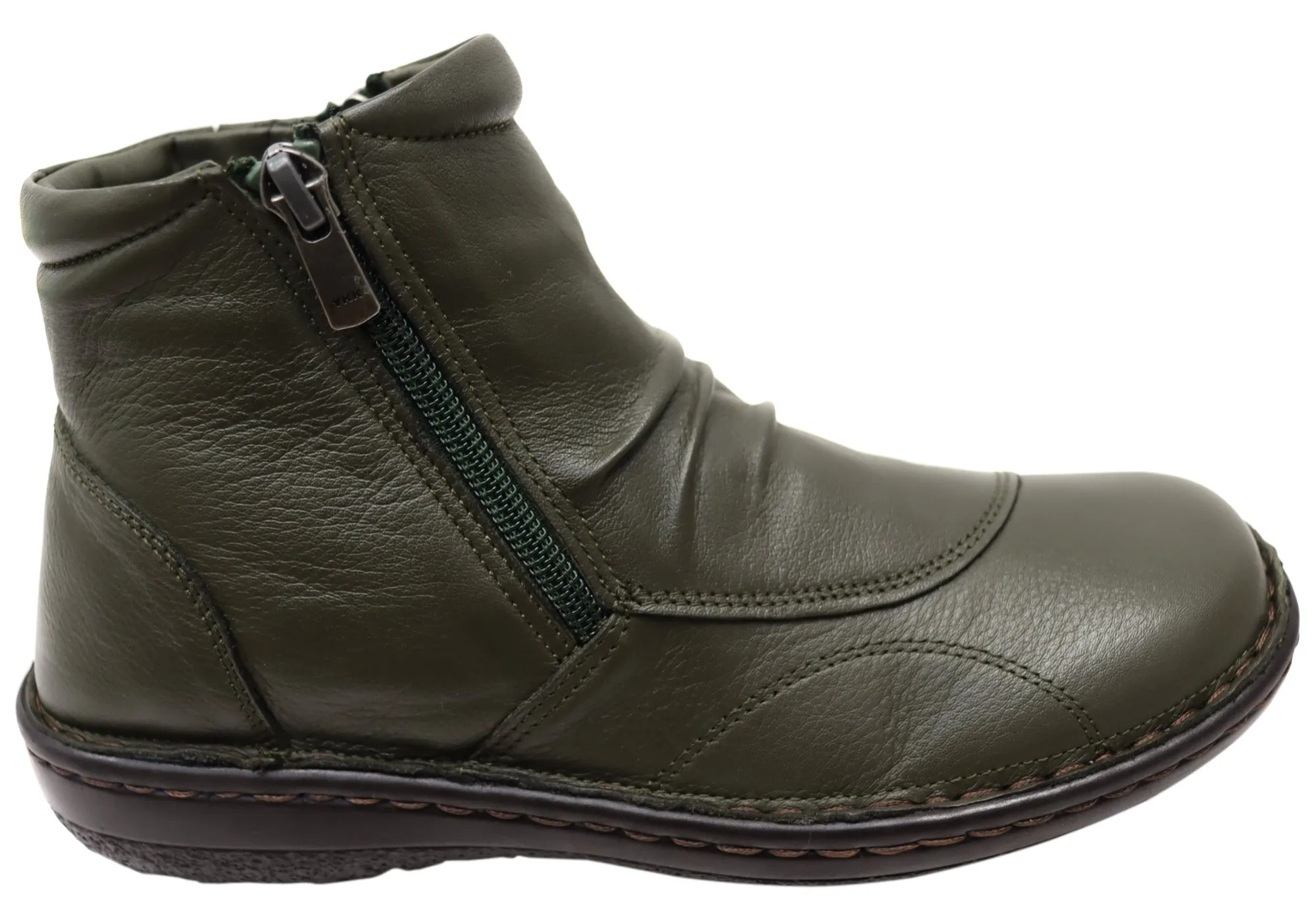Orizonte Talun Womens European Comfortable Leather Ankle Boots High Performance Padded Interior City Walking