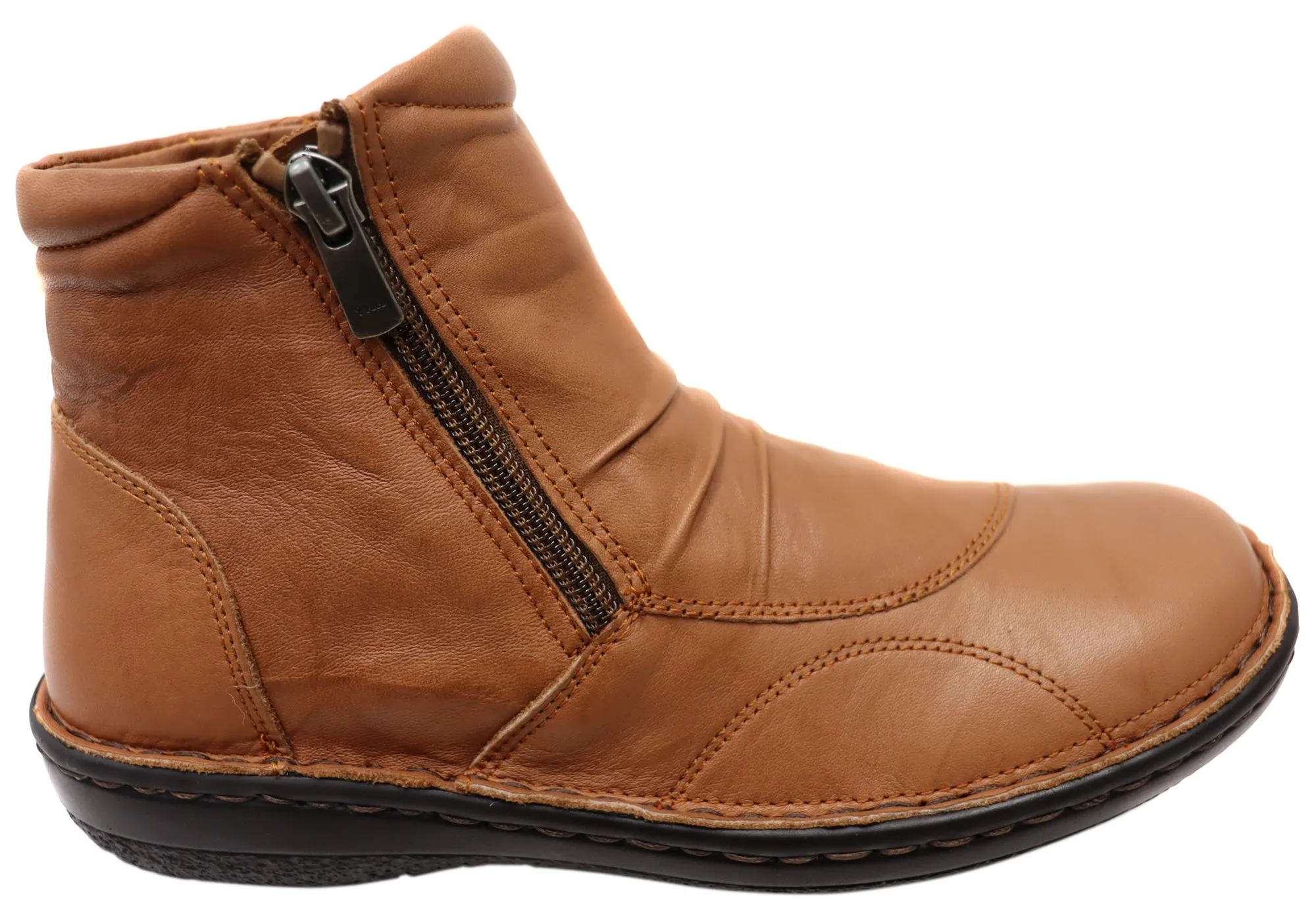 Casual Elegance Orizonte Talun Womens European Comfortable Leather Ankle Boots