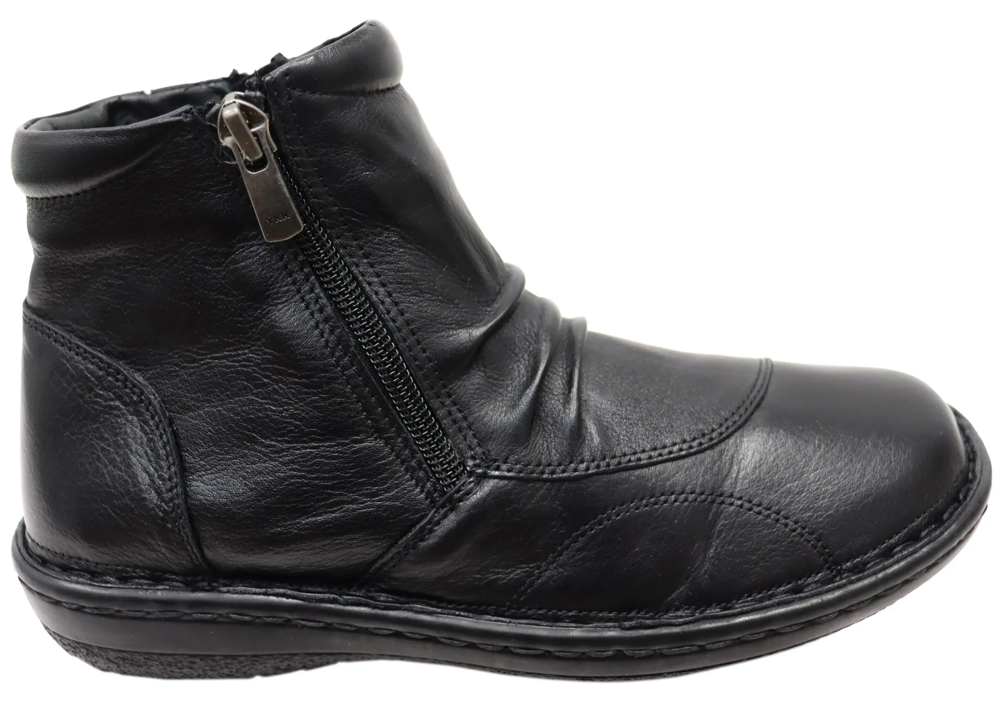 Zip Closure Orizonte Talun Womens European Comfortable Leather Ankle Boots